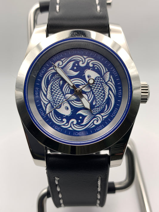 Koi Pond - 38mm stainless steel case. Sapphire crystal. Seiko NH38.