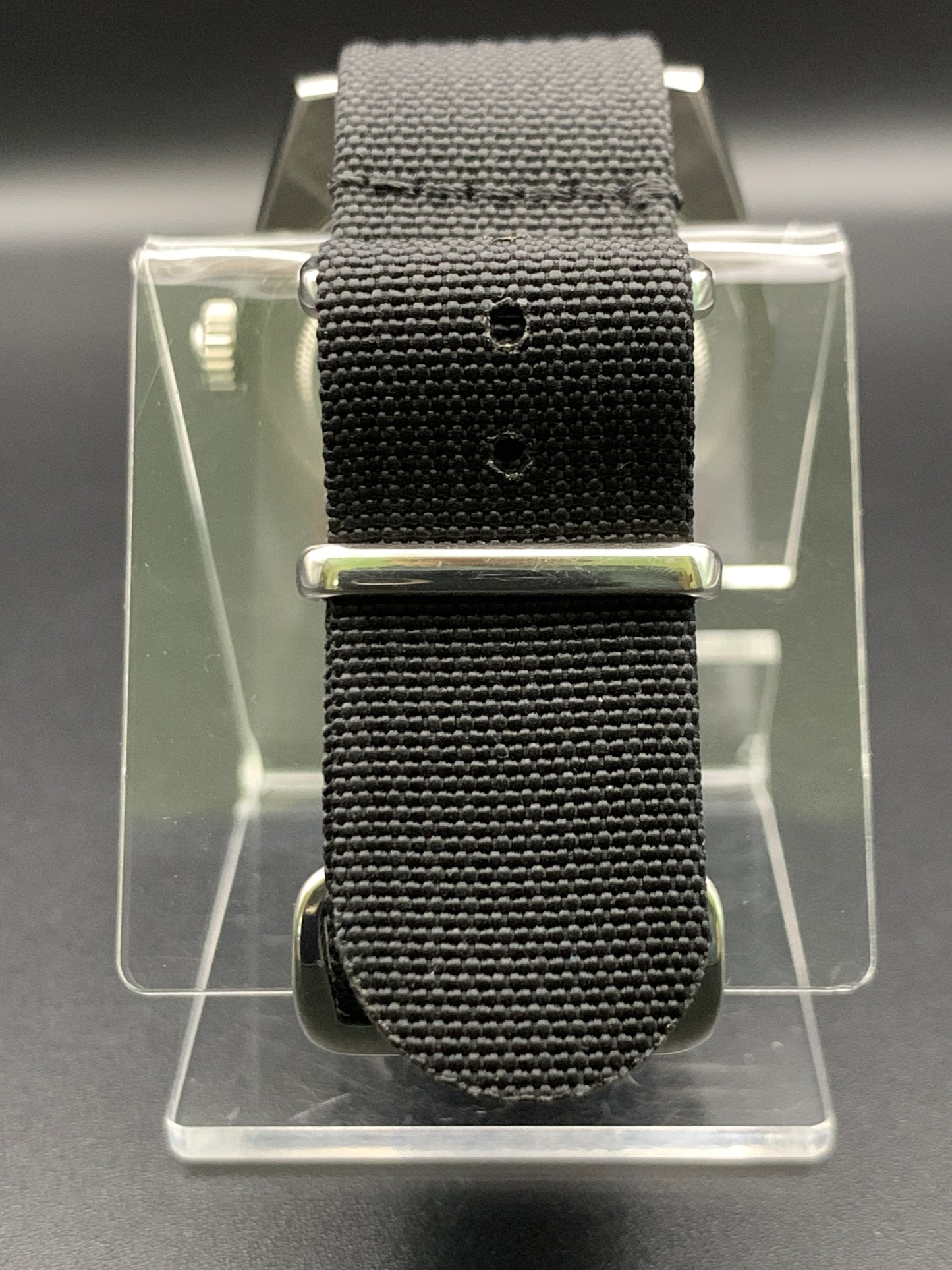 Black and yellow 39mm field watch.