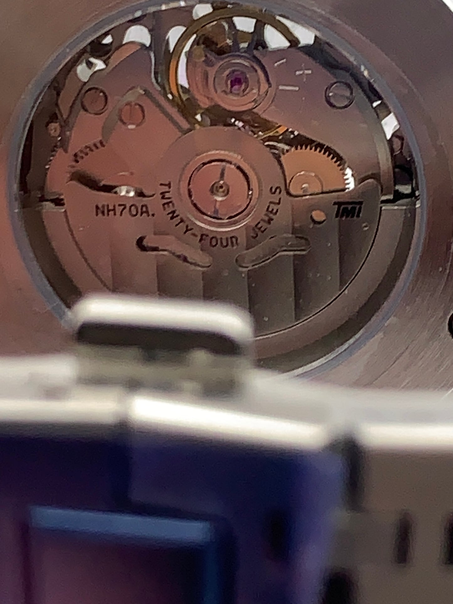Acorn Lager. 41mm Stainless steel case. Skeleton dial. Seiko NH70 skeleton movement.