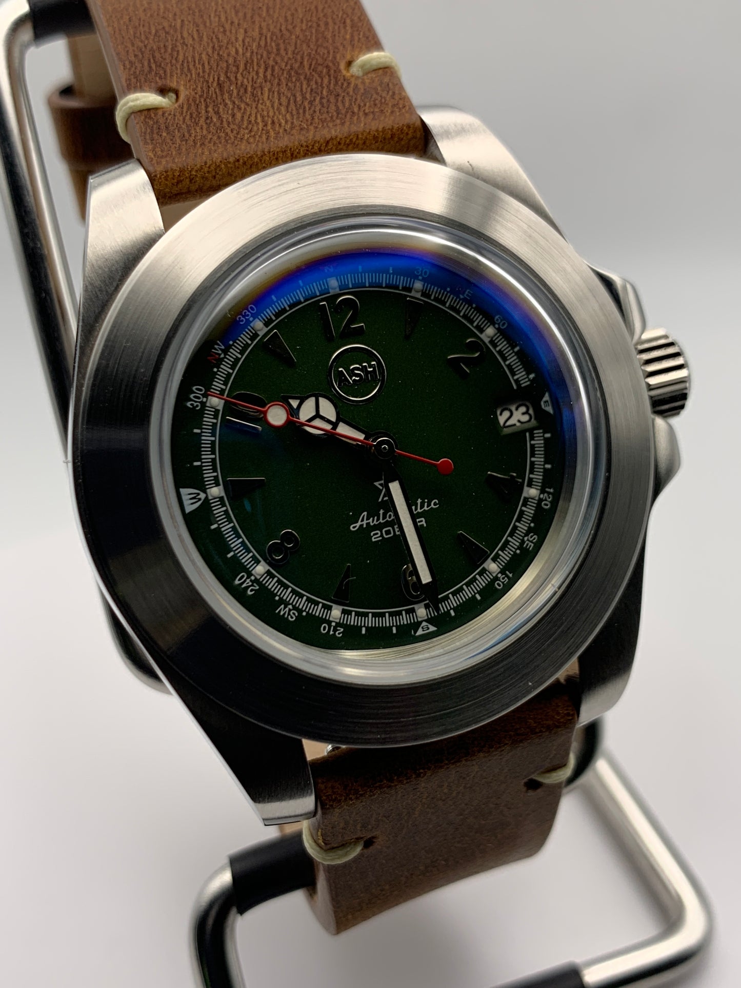 Skillset. Client custom. 40mm Brushed stainless steel case. Double dome mineral glass with AR. Seiko NH35.