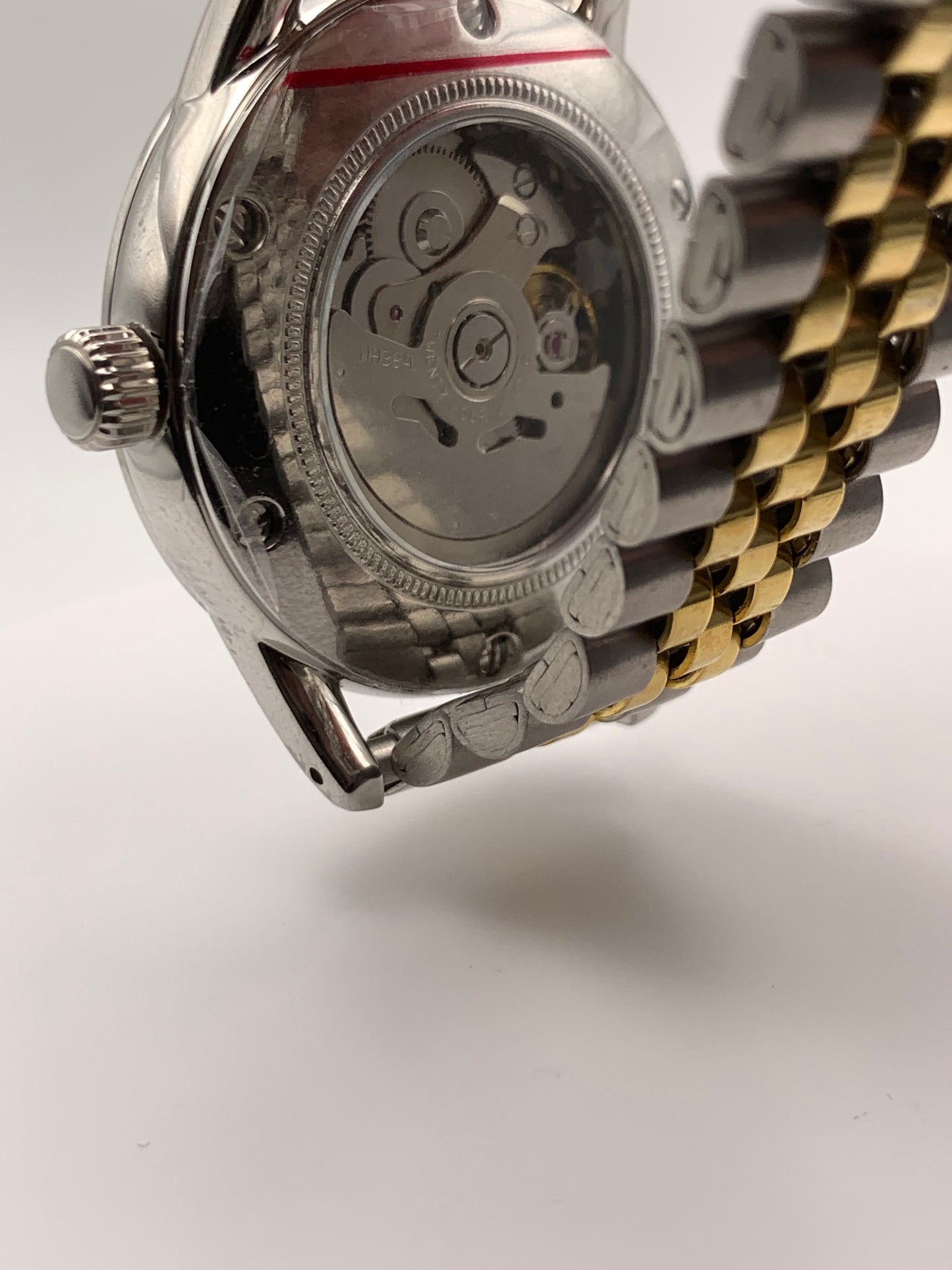 Mister Green Jeans. 39mm stainless steel. Box mineral crystal with blue AR coating. Seiko NH35 automatic. Vintage Speidel bracelet.