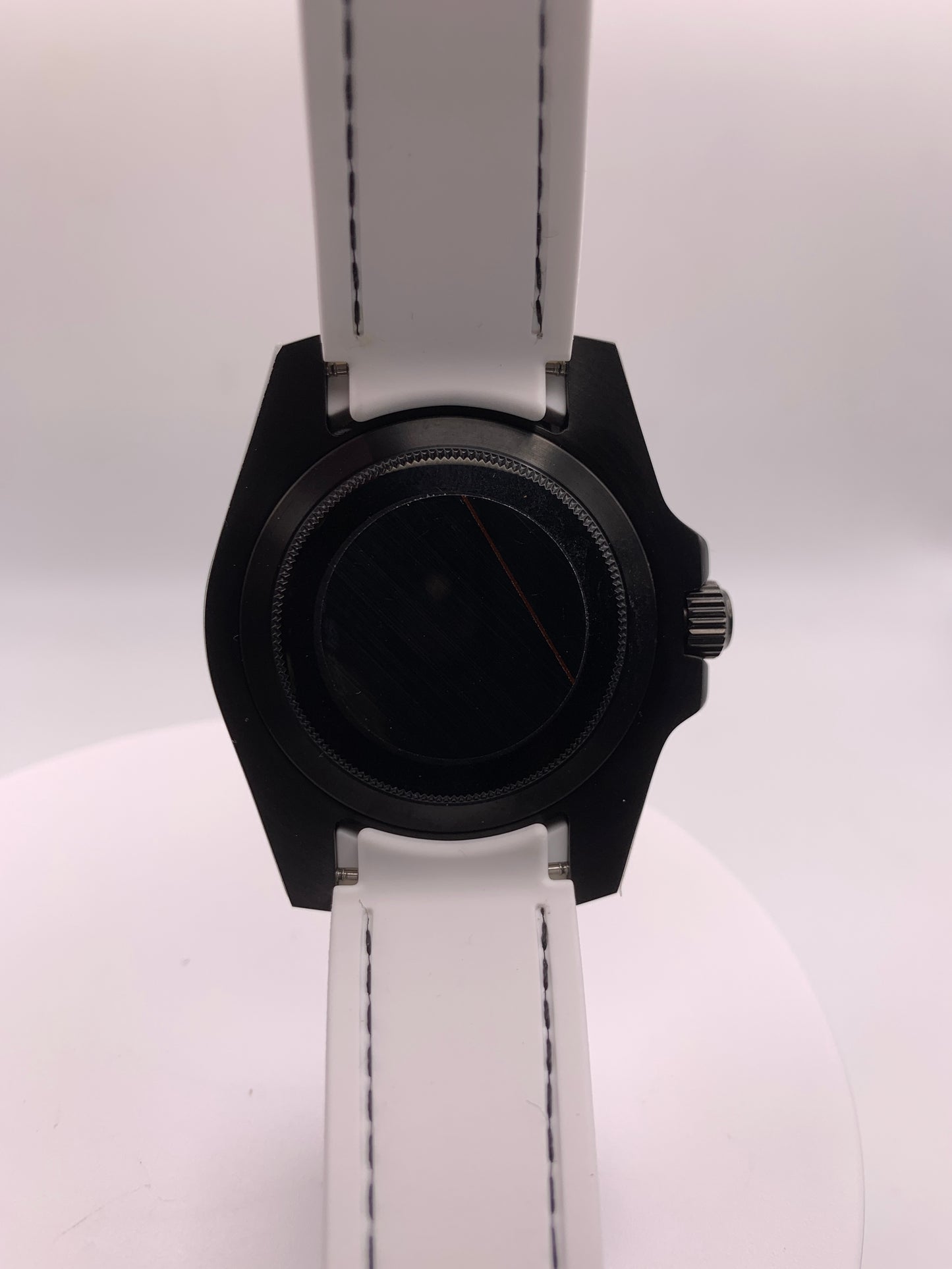 Pancake’s Dad’s Watch. 40mm PVD coated stainless steel. Sapphire crystal. Custom dial. Seiko NH38.