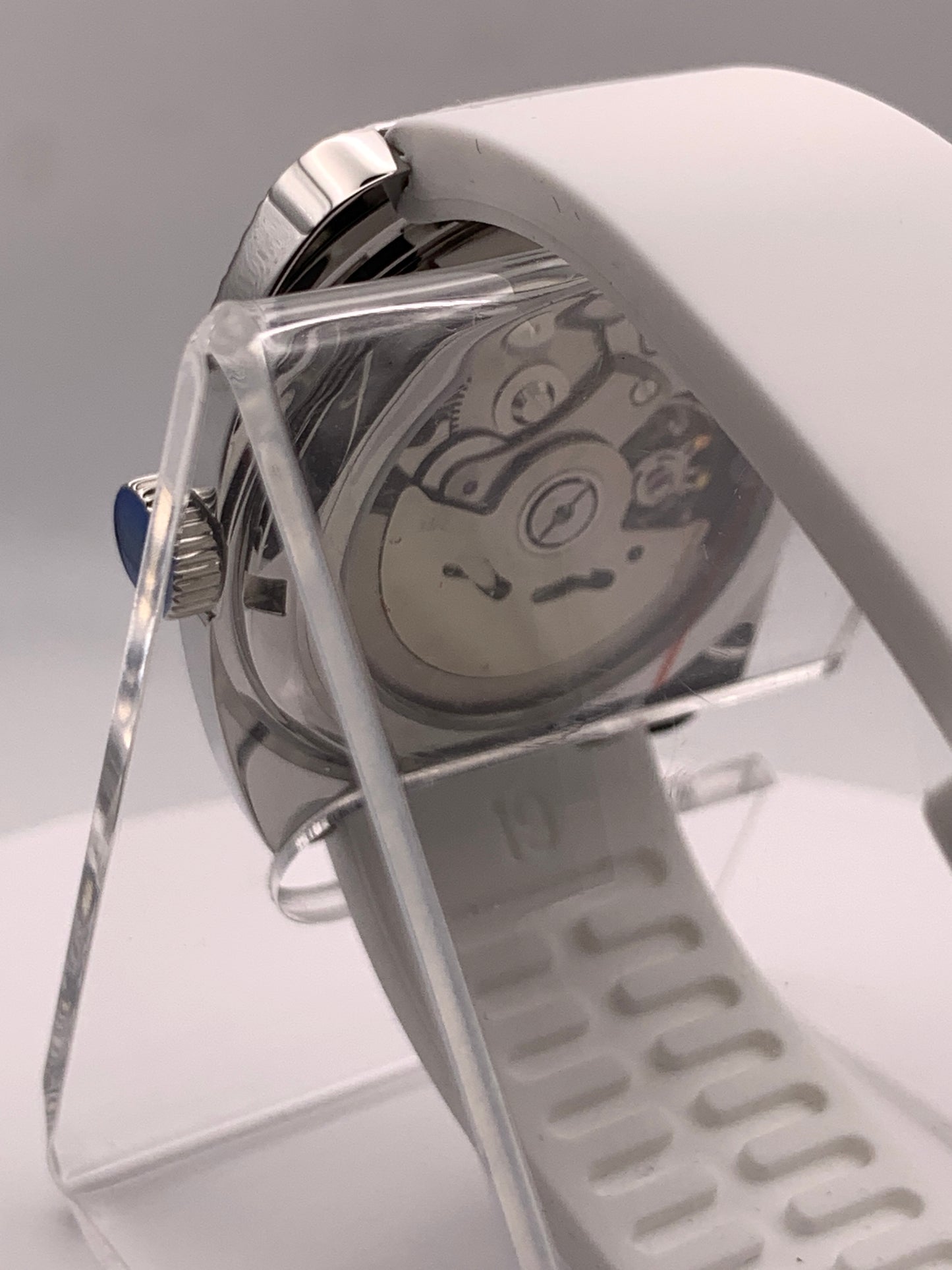 Purple Reign. 37mm faceted case. Acrylic dome crystal. Seiko NH35.
