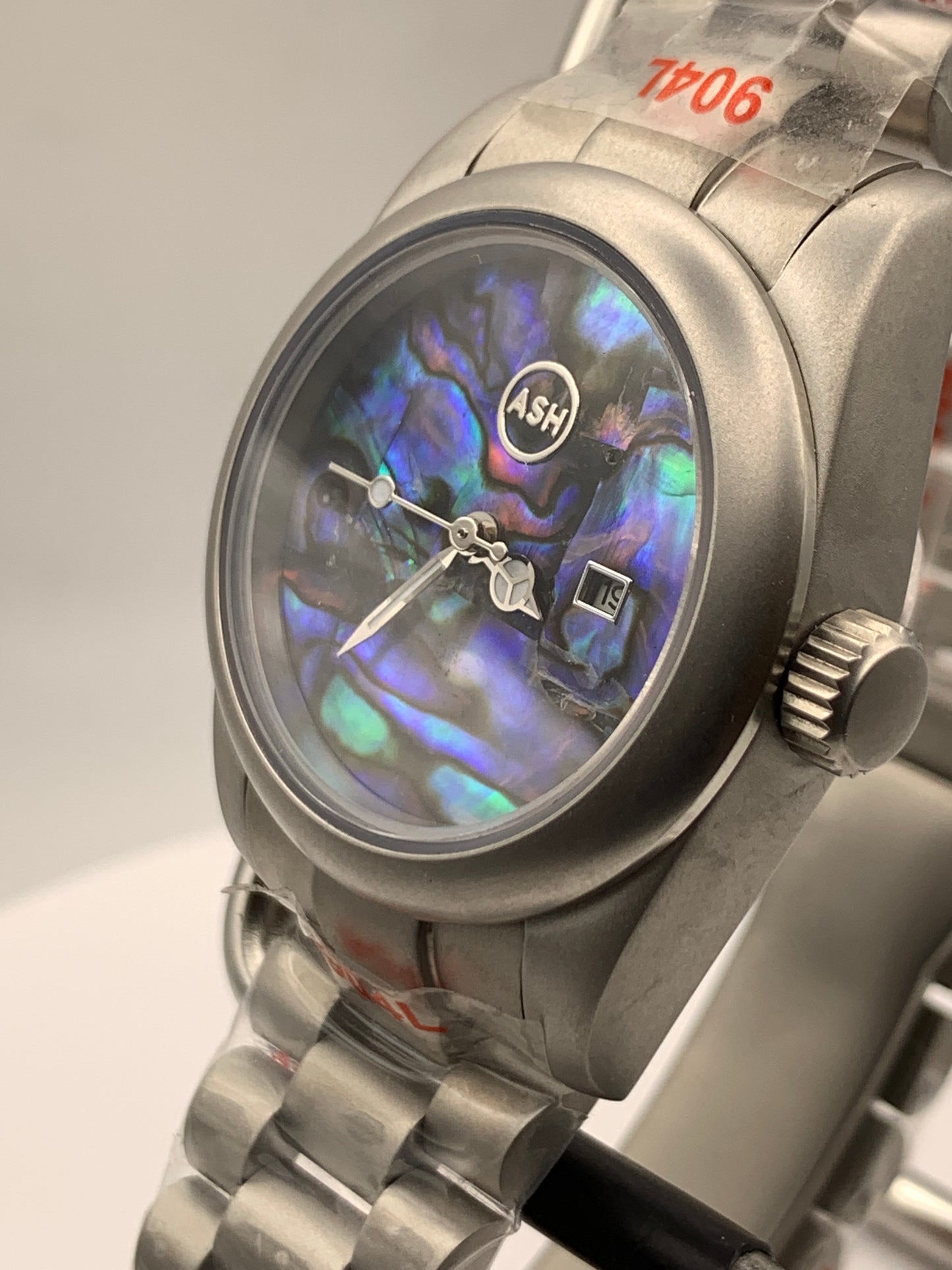Microcosm. 31mm Brushed stainless steel with matching bracelet. Sapphire crystal. Seiko NH05 automatic.