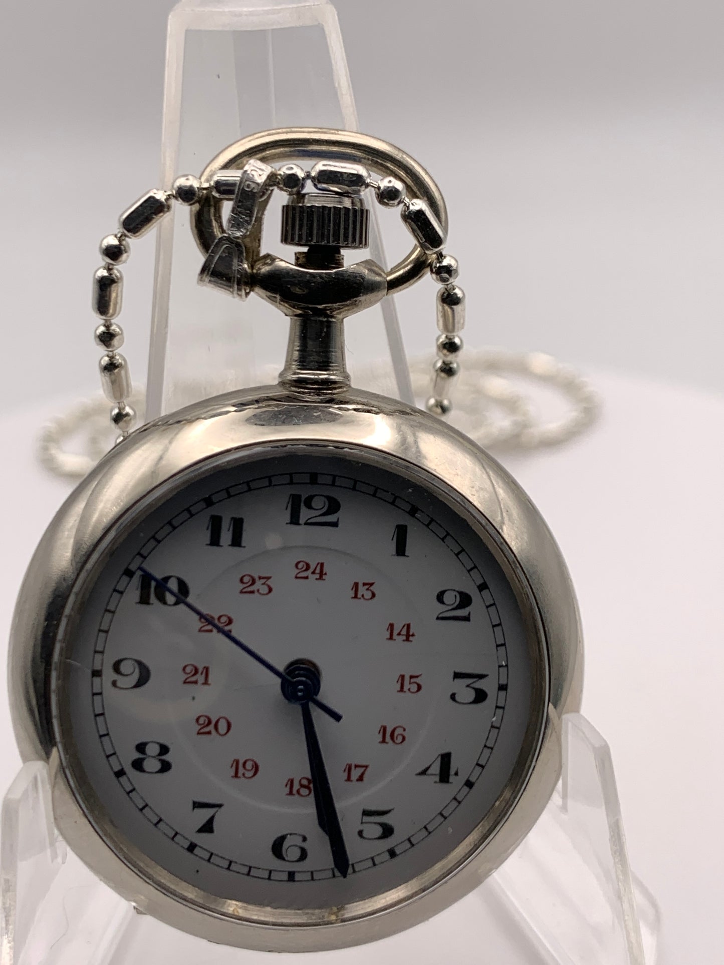 Amuse-bouche III.  Pendant / necklace watch. 30mm Argentan case. Sapphire crystal. Miyota 2036. 24” chain.