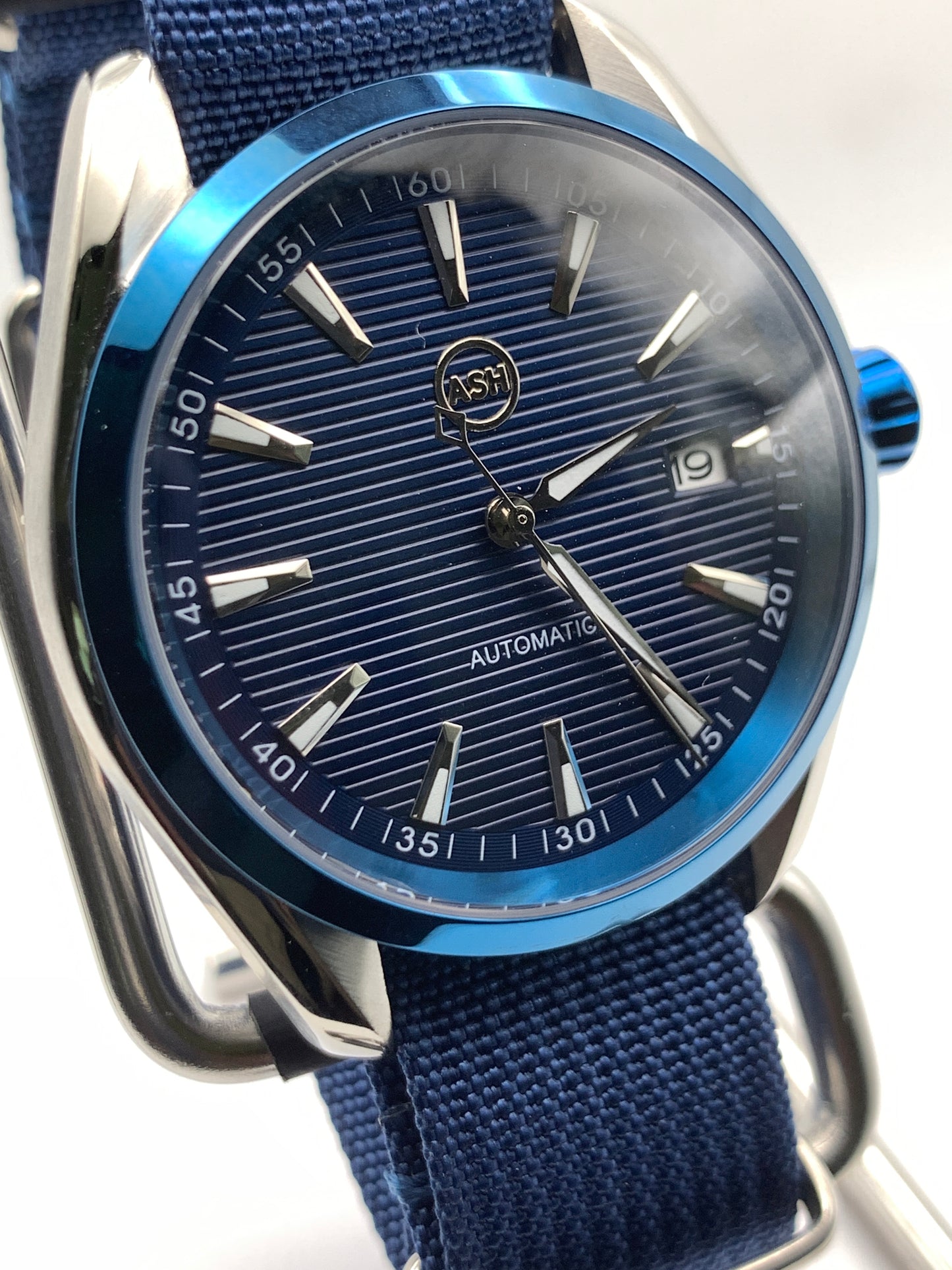 Eventide. 39mm Blue and silver stainless steel. Sapphire crystal. Seiko NH35.
