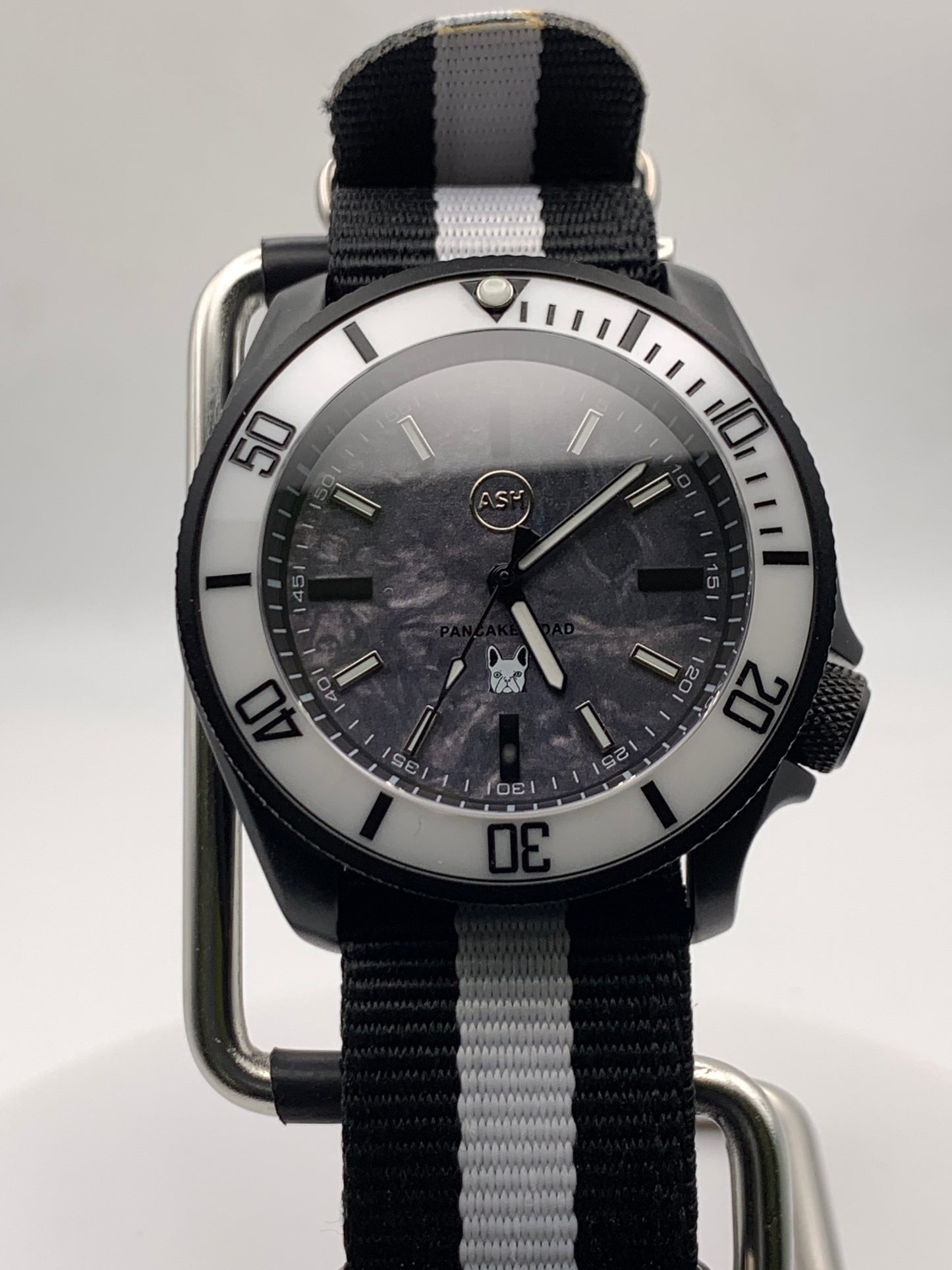 Jason Tribute #3 - 40mm PVD coated stainless steel. Sapphire crystal. Custom dial. Seiko NH38. 5 straps pictured included.