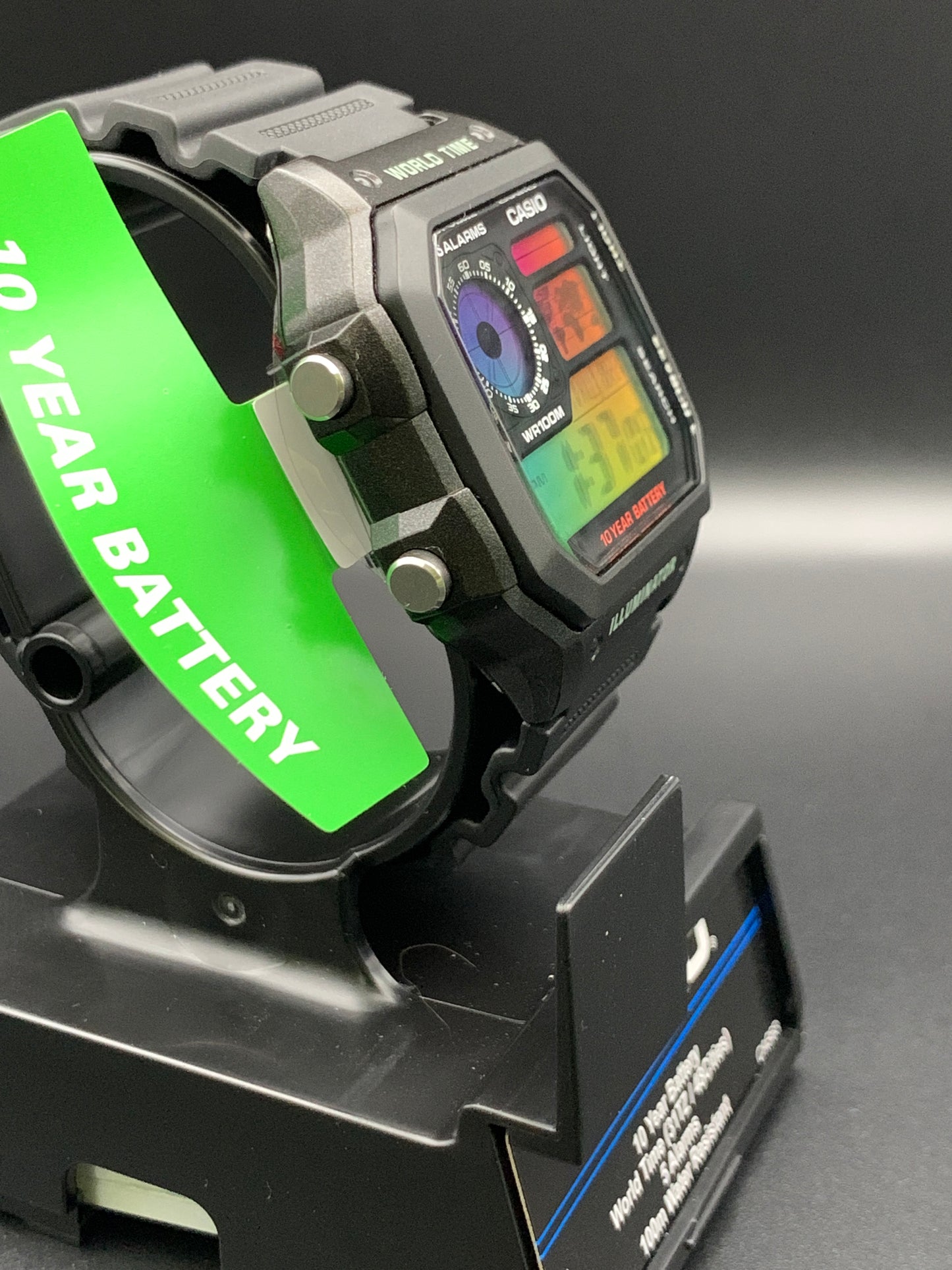 Fish and Chips. Casio AE1200 with rainbow filter and hydromod.