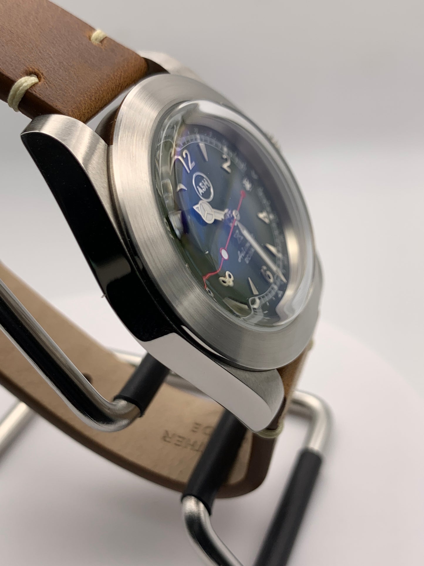 Skillset. Client custom. 40mm Brushed stainless steel case. Double dome mineral glass with AR. Seiko NH35.