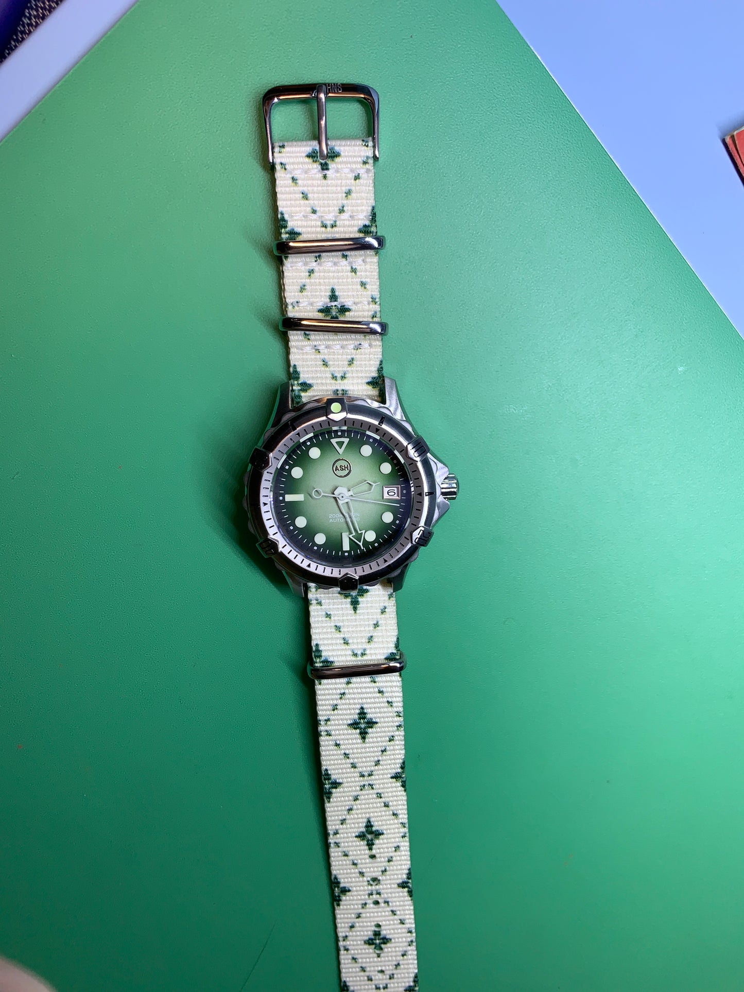 Thymekeeper.  42mm Stainless steel case.  Sapphire crystal. Seiko NH35.