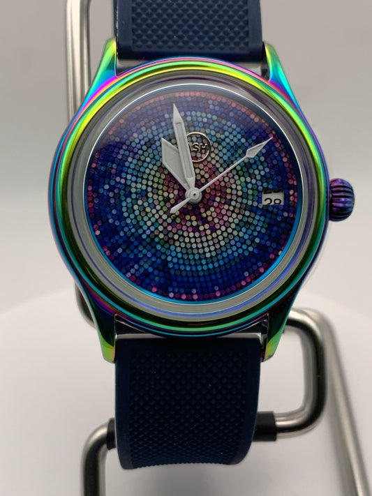 Kaleidos - 39mm heat treated stainless steel case. Domed K-1 glass. Seiko NH35.