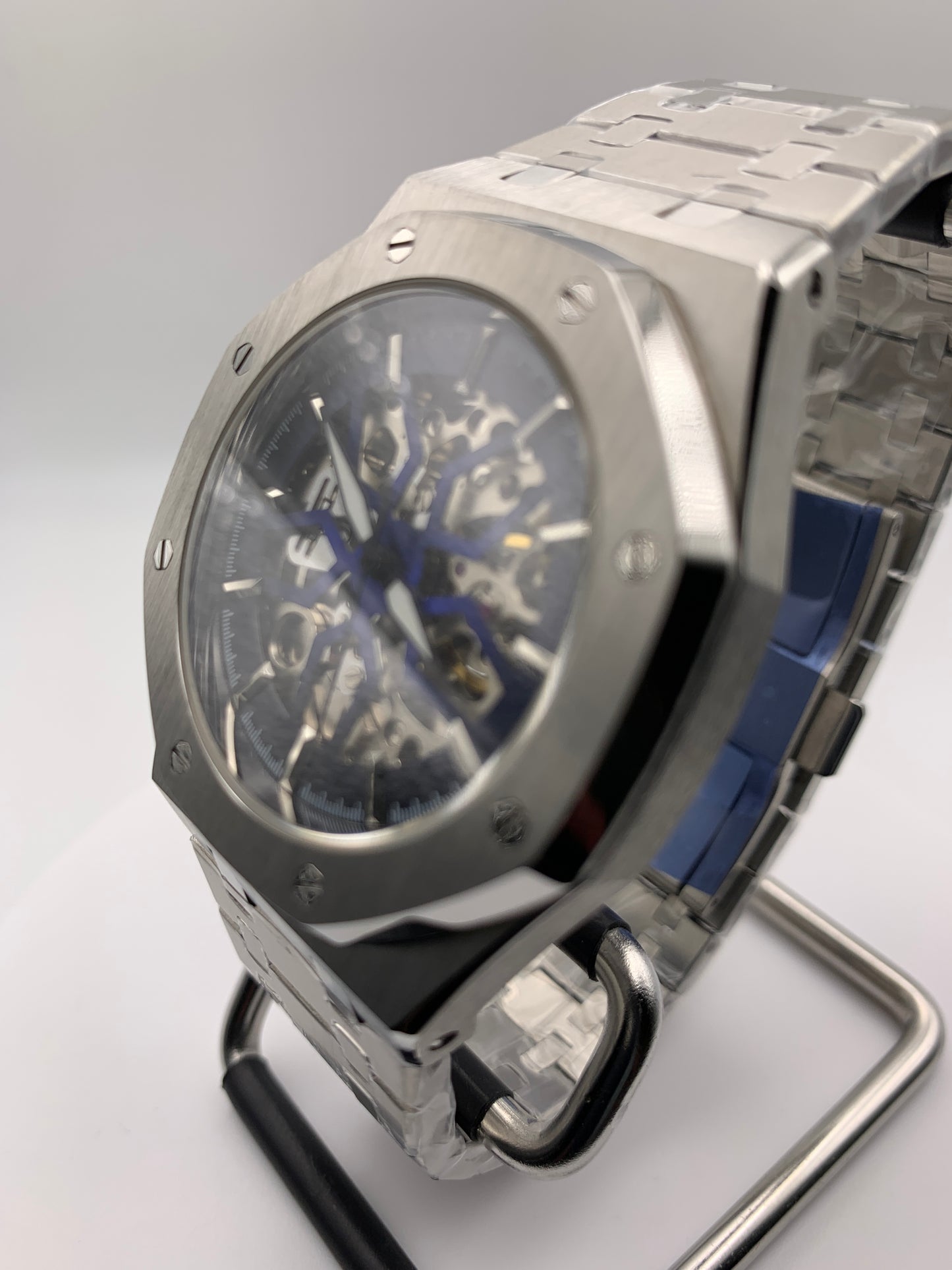 Acorn Lager. 41mm Stainless steel case. Skeleton dial. Seiko NH70 skeleton movement.