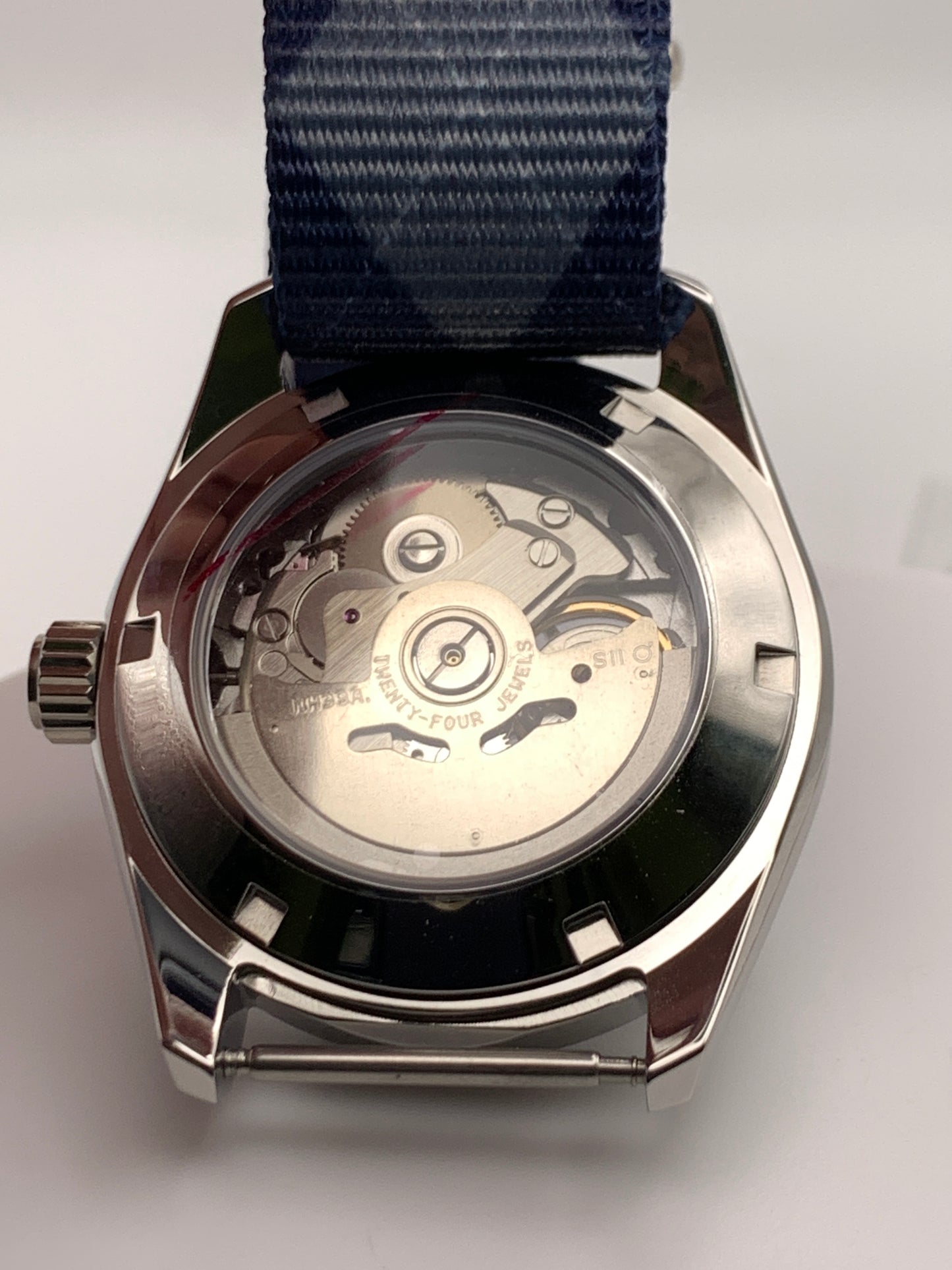 Blue Shift.  38mm Stainless steel. Sapphire crystal.  Seiko NH38.