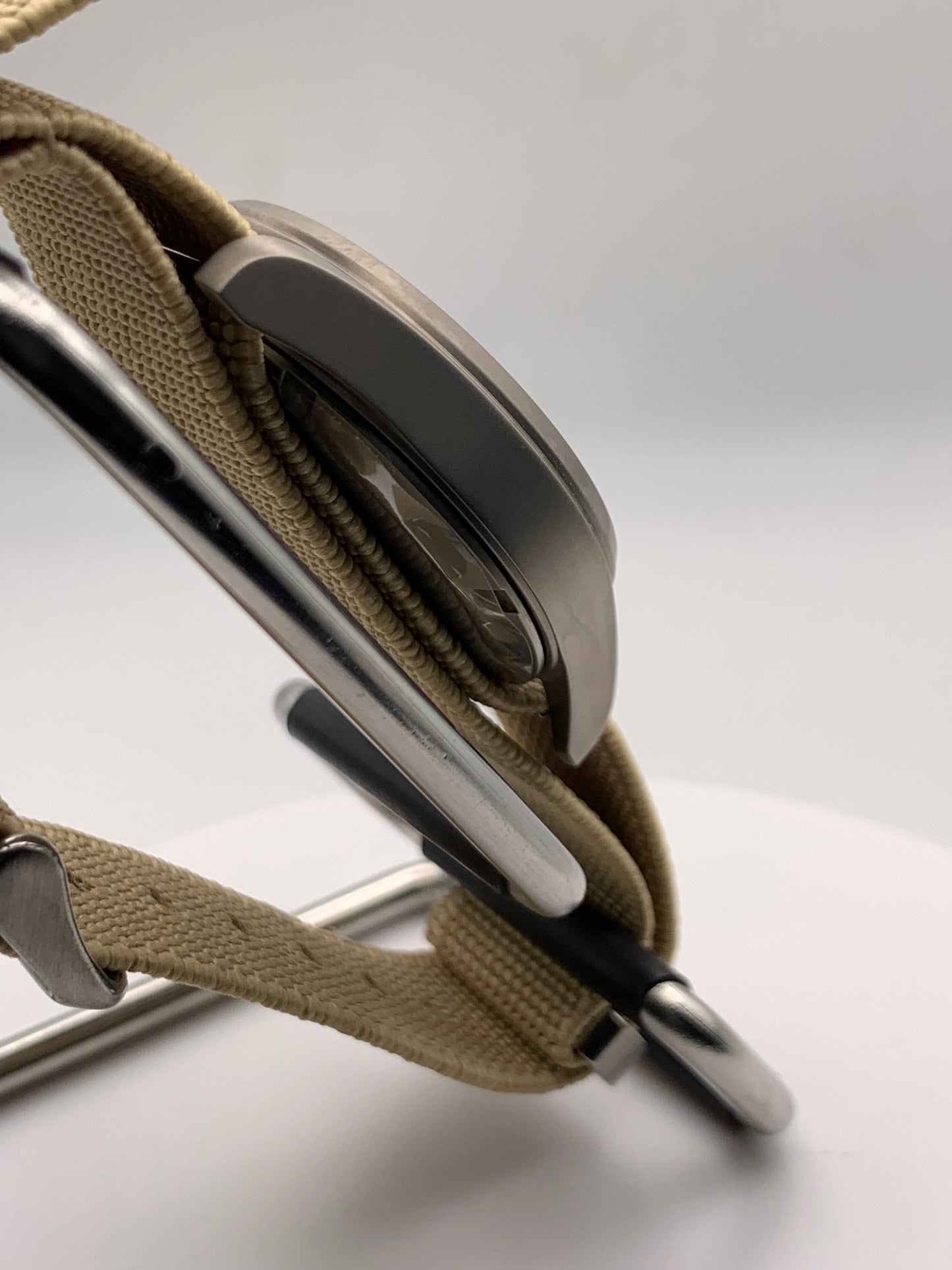 Iris. 36mm Titanium case. 11mm thick. Sapphire crystal. Seiko VH31 mecha-quartz.