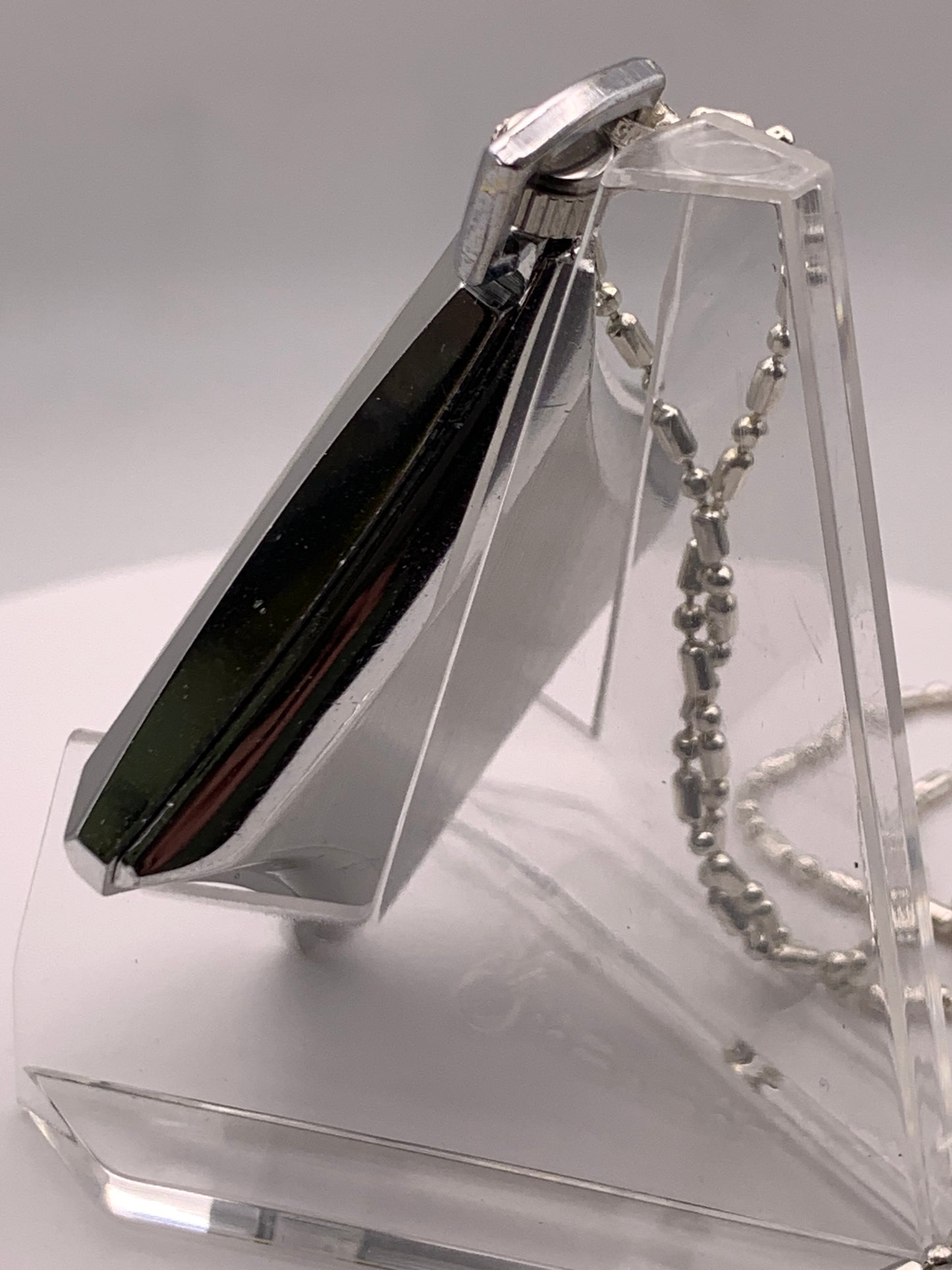 In The Rough. Necklace watch. Domed acrylic crystal. Miyota Super 2035 quartz movement.