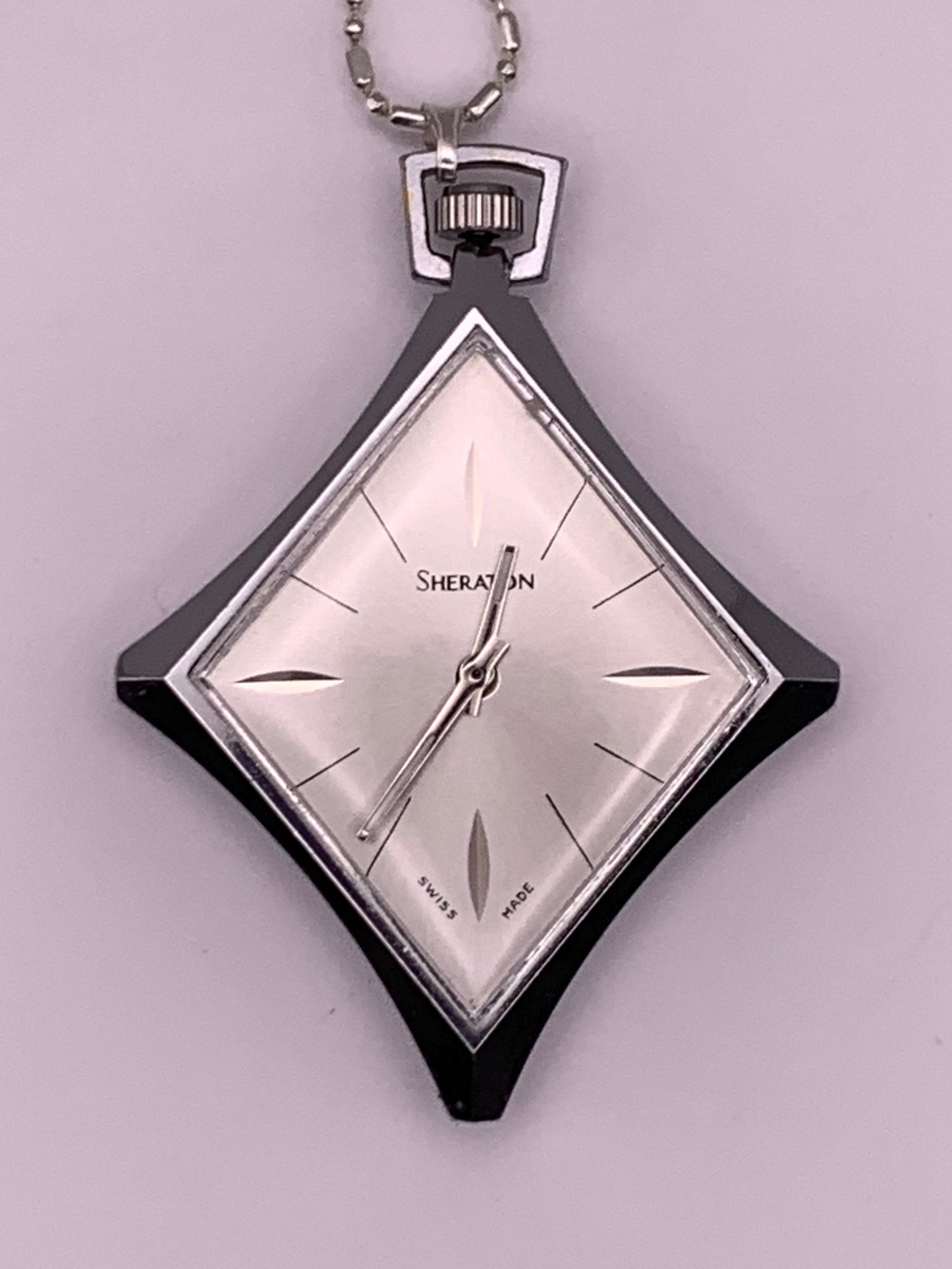 In The Rough. Necklace watch. Domed acrylic crystal. Miyota Super 2035 quartz movement.