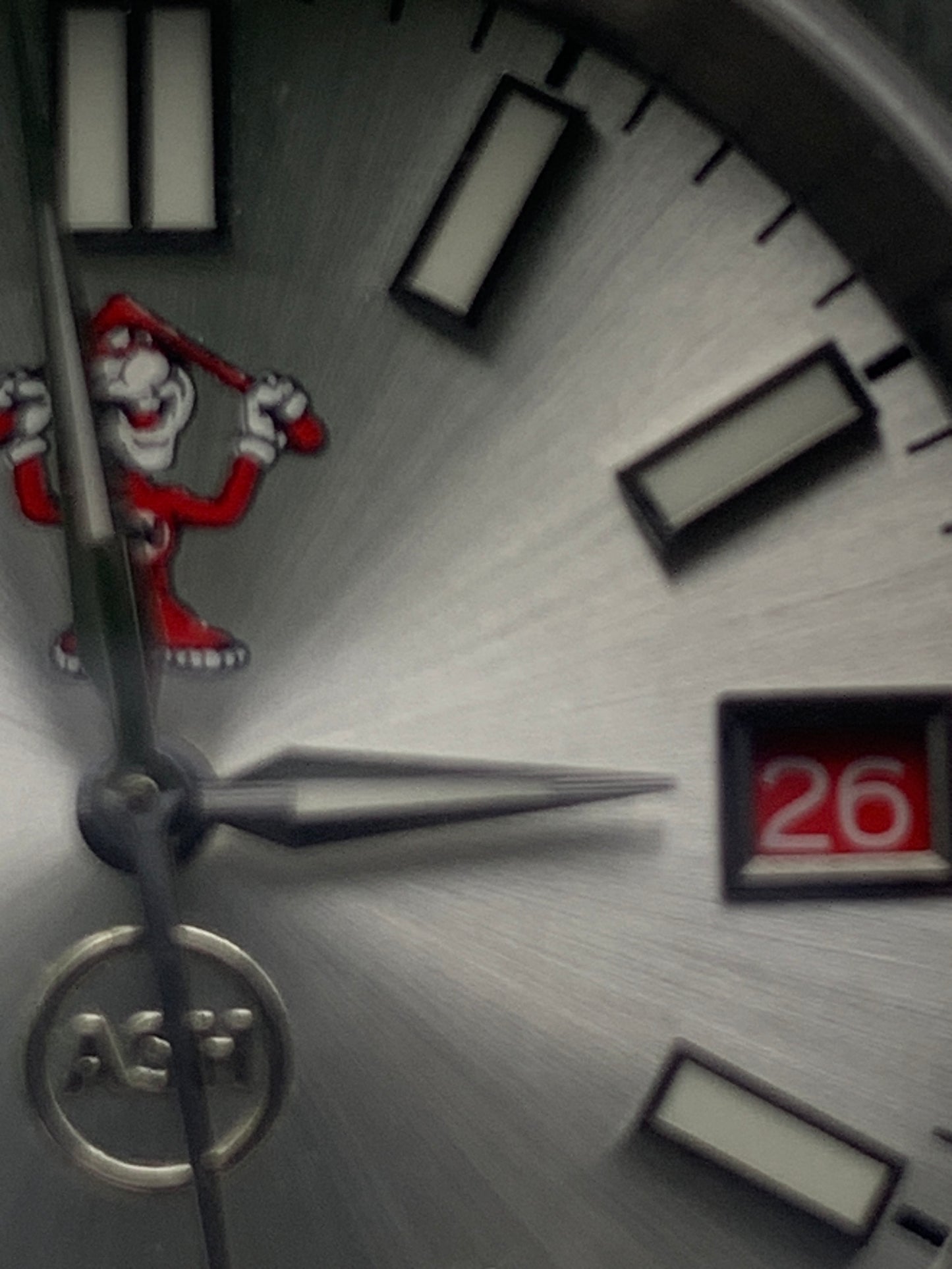 Best Avoided.  39mm Stainless steel. Sapphire crystal. Seiko NH35 with red date wheel. Mischief.