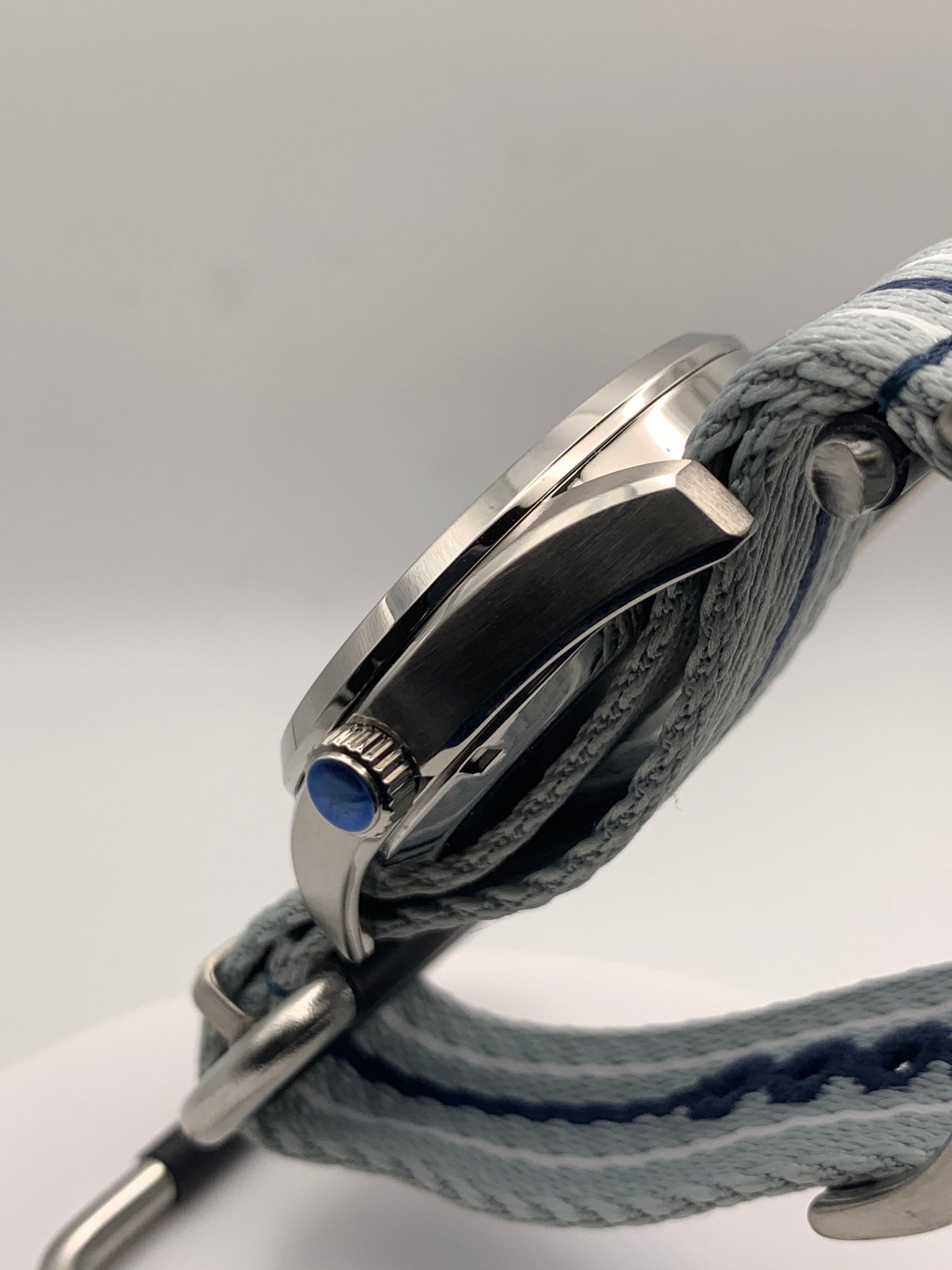 Blizzard - 40mm Stainless steel case. Sapphire crystal.  Snowflake dial and handset. Seiko NH70 skeleton automatic.