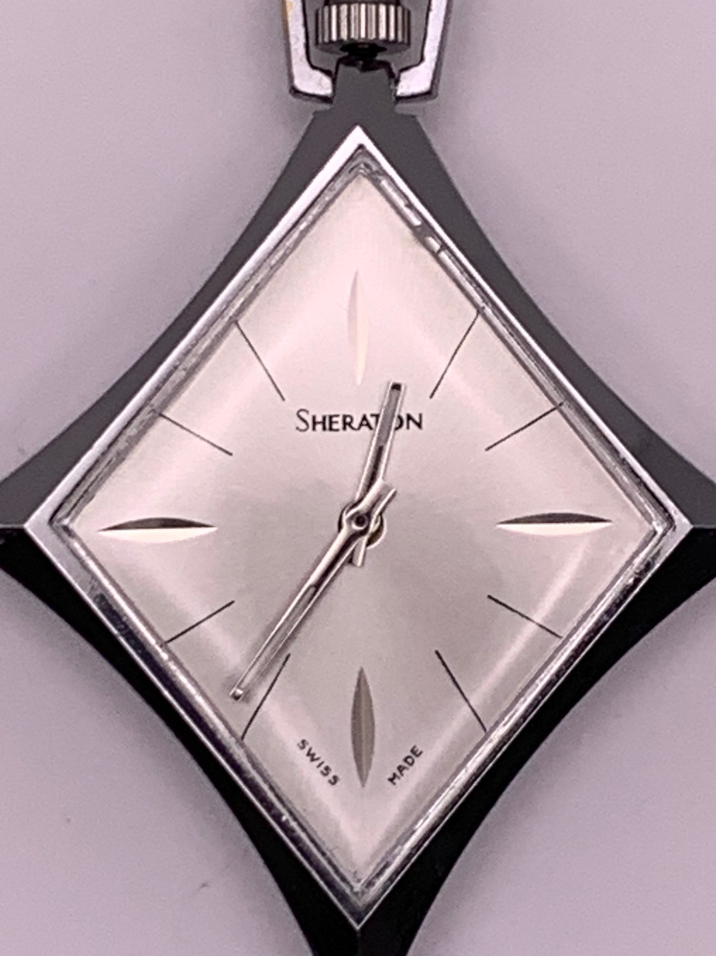 In The Rough. Necklace watch. Domed acrylic crystal. Miyota Super 2035 quartz movement.