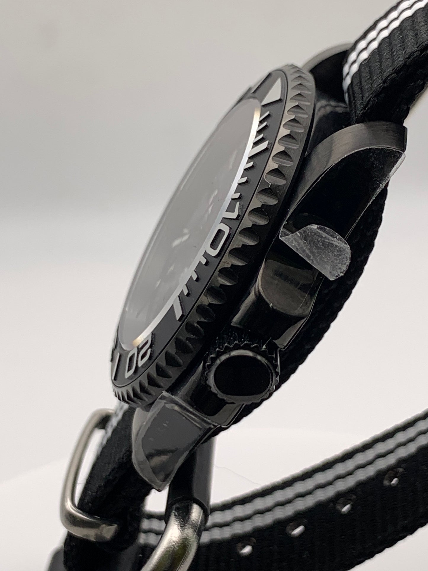 The Runt - 40mm PVD coated stainless steel. Sapphire crystal. Custom dial. Seiko NH38.