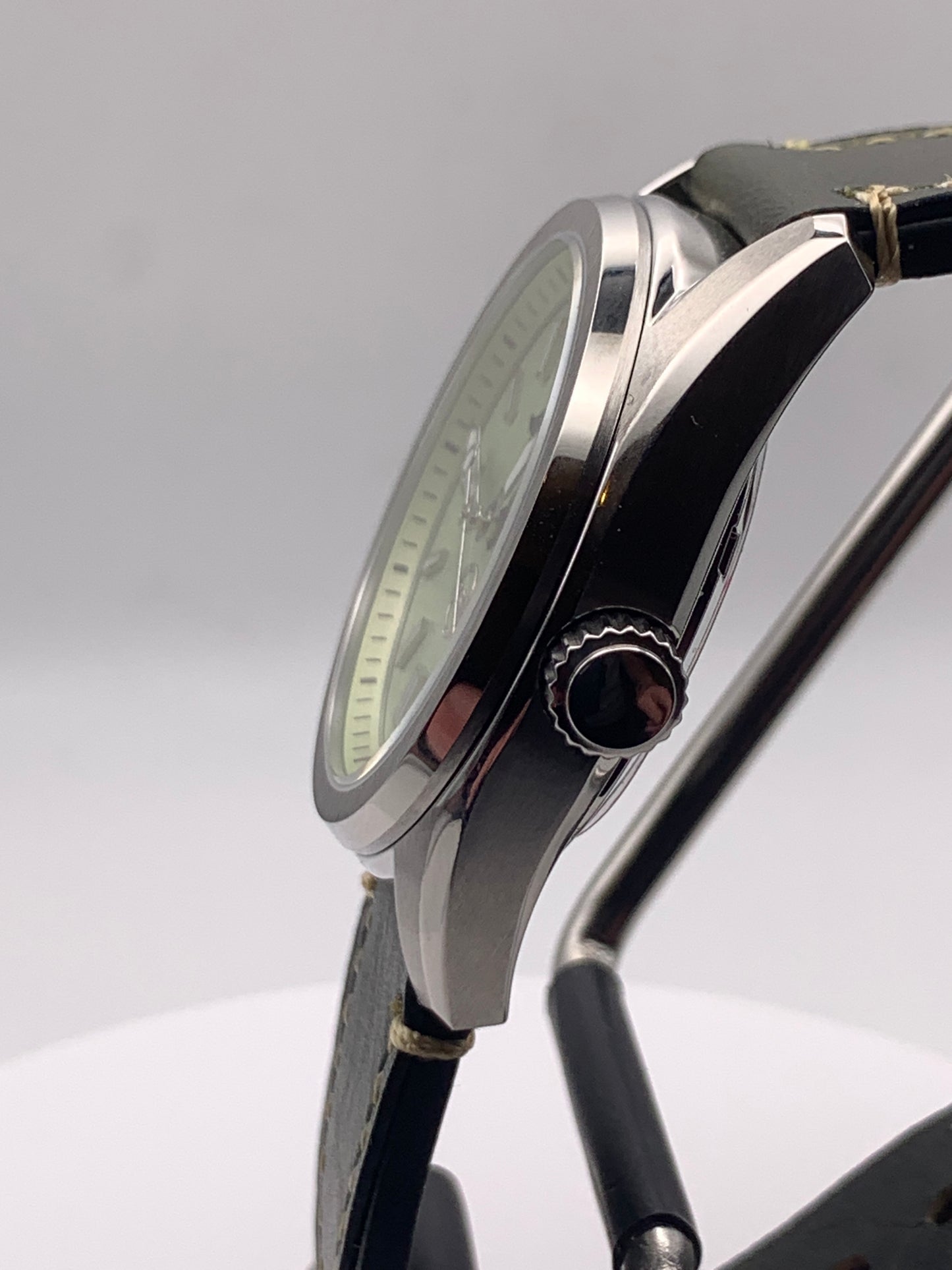 Mustachio. 38mm Stainless steel.  Sapphire crystal with AR. Seiko NH38.
