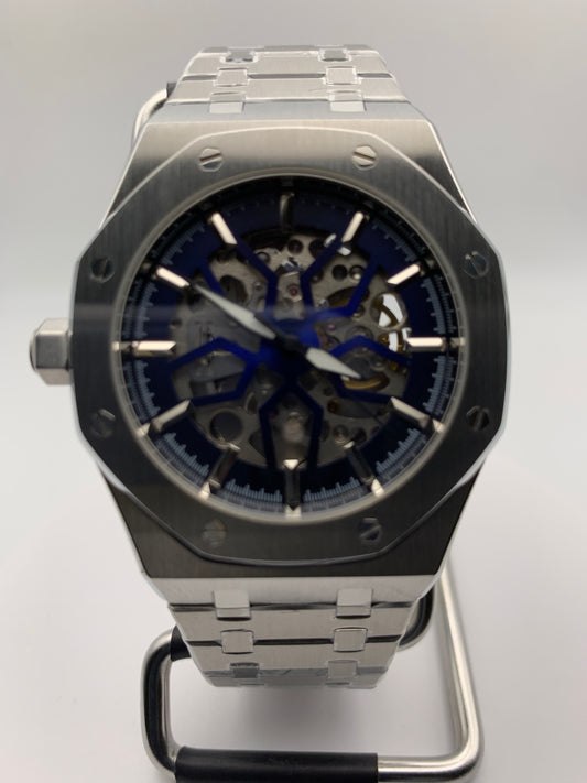 Acorn Lager. 41mm Stainless steel case. Skeleton dial. Seiko NH70 skeleton movement.