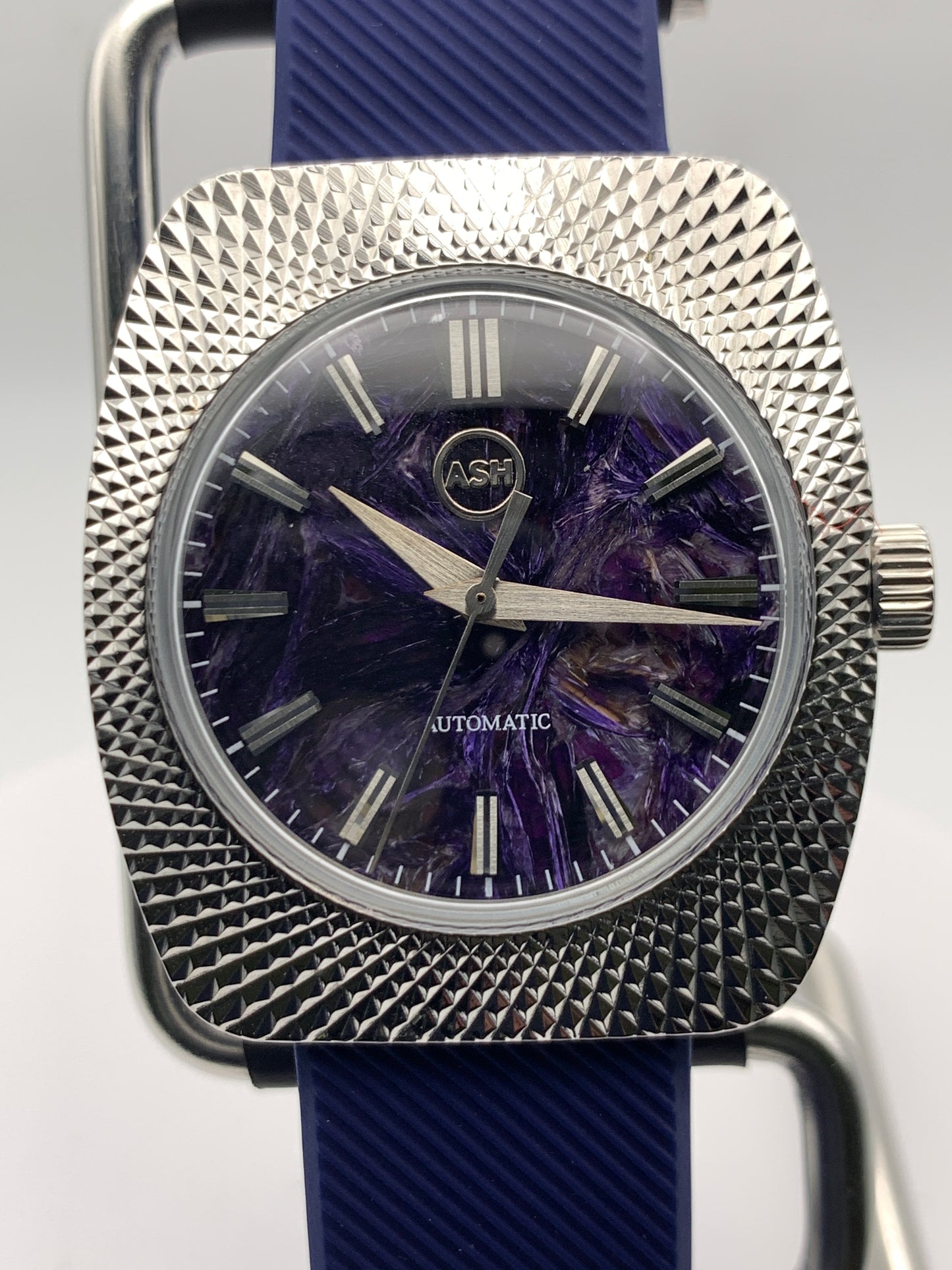 Lily 1.1 - Faceted 37mm stainless steel case. Acrylic domed crystal. Charlotte stone dial.  Seiko NH38.