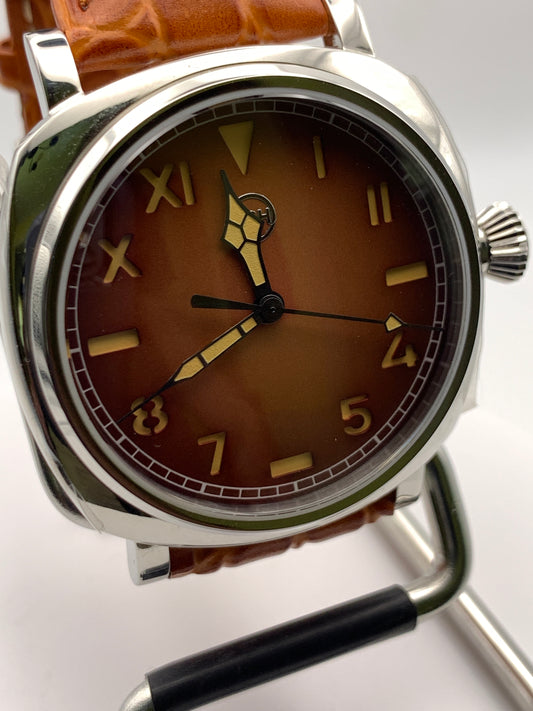 Wayfarer. 44mm stainless steel case.  Sapphire crystal. Sandwich dial. Seiko NH38.
