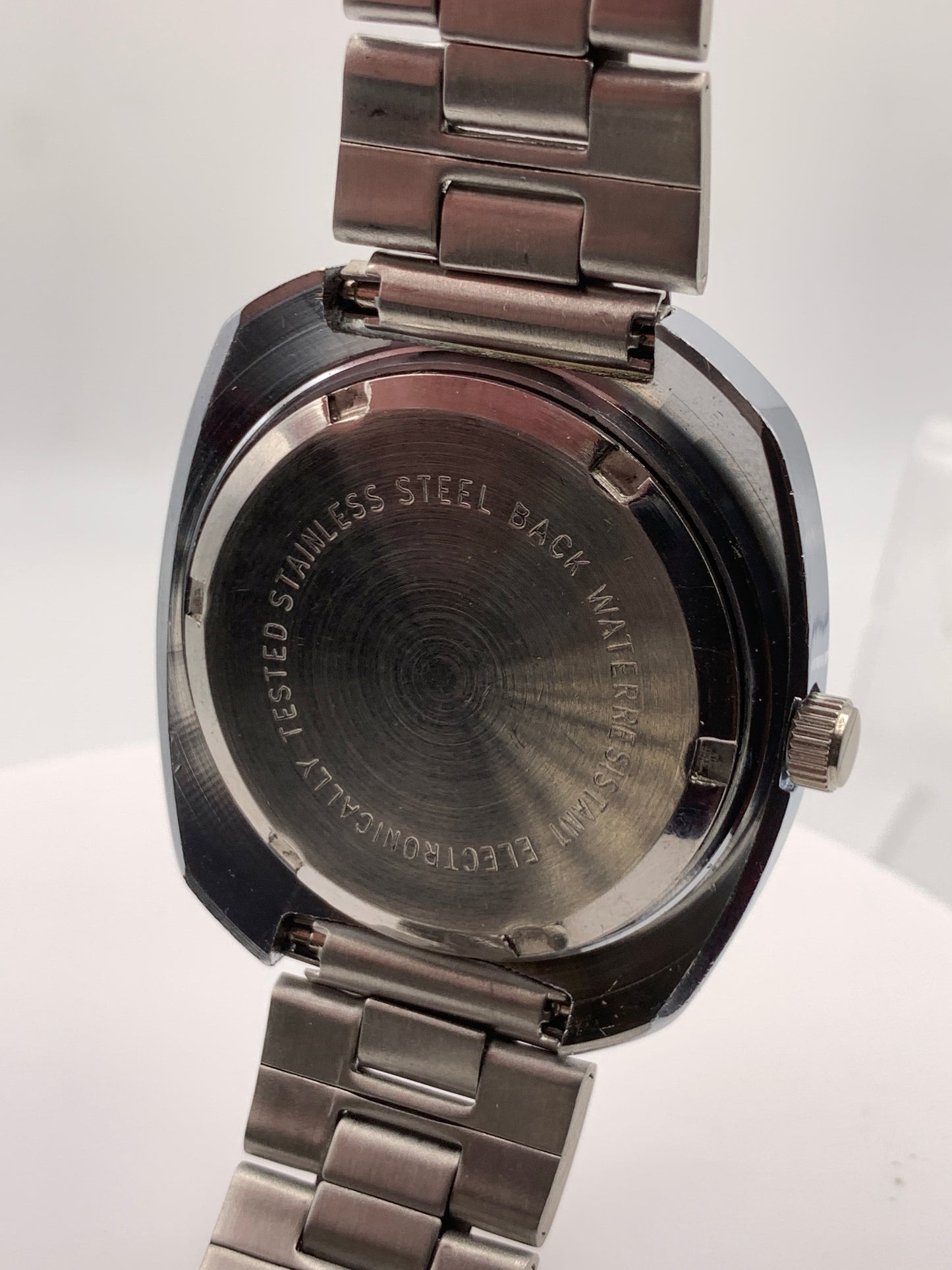 Candle. 39mm vintage case and dial. Acrylic dome crystal. Seiko VH31. Vintage Speidel bracelet.