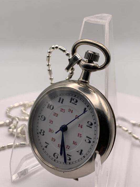 Amuse-bouche III.  Pendant / necklace watch. 30mm Argentan case. Sapphire crystal. Miyota 2036. 24” chain.