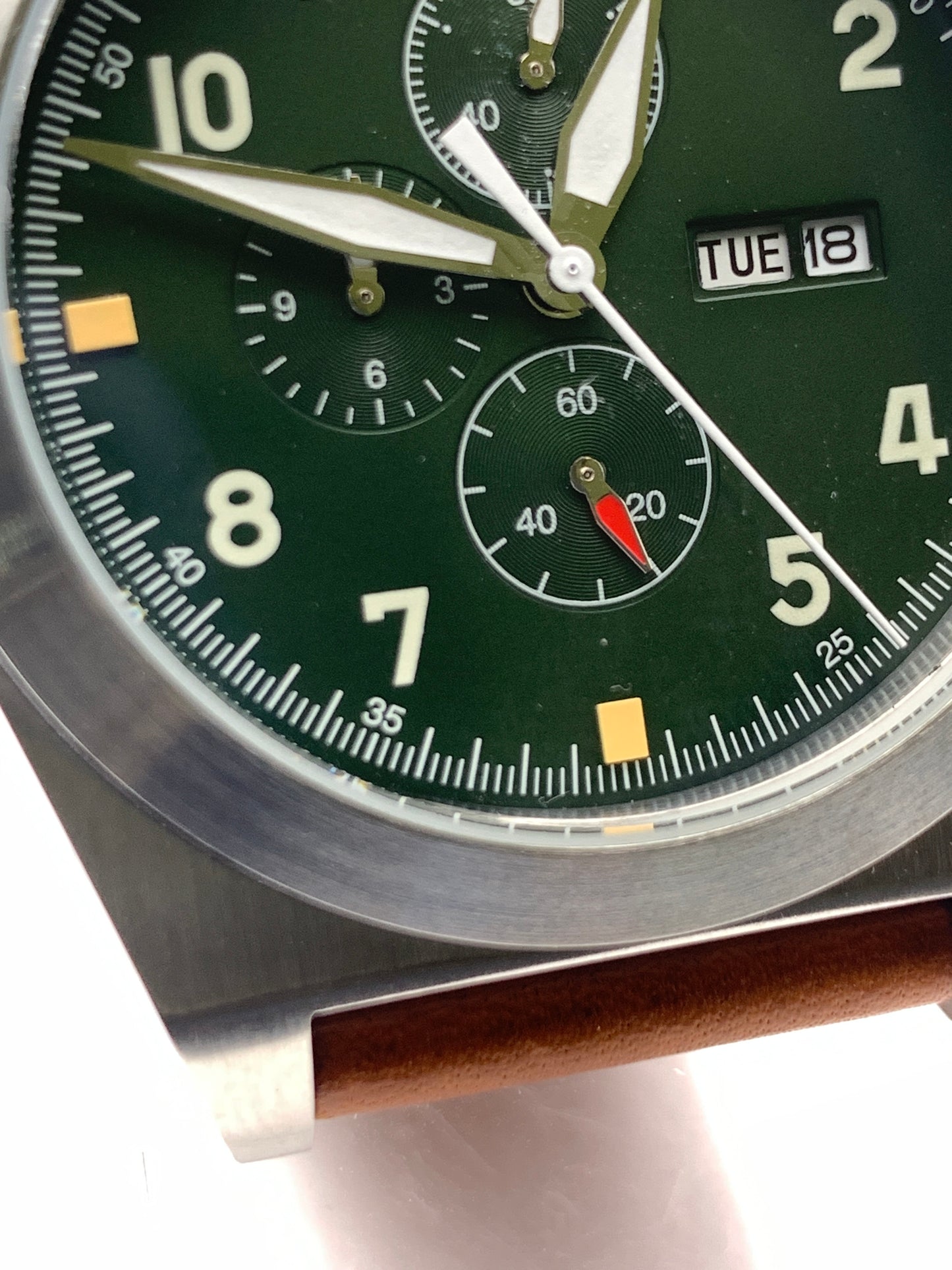 Machine Head. 46mm Stainless steel chronograph. K-1 glass crystal. Miyota 0S00 quartz movement.