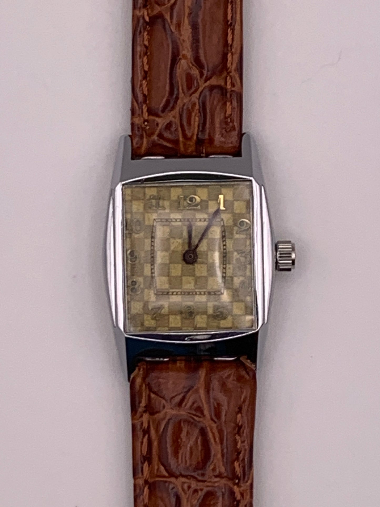 Feather 1.1 Vintage brass case and dial. Acrylic crystal. Miyota 2036 quartz movement.