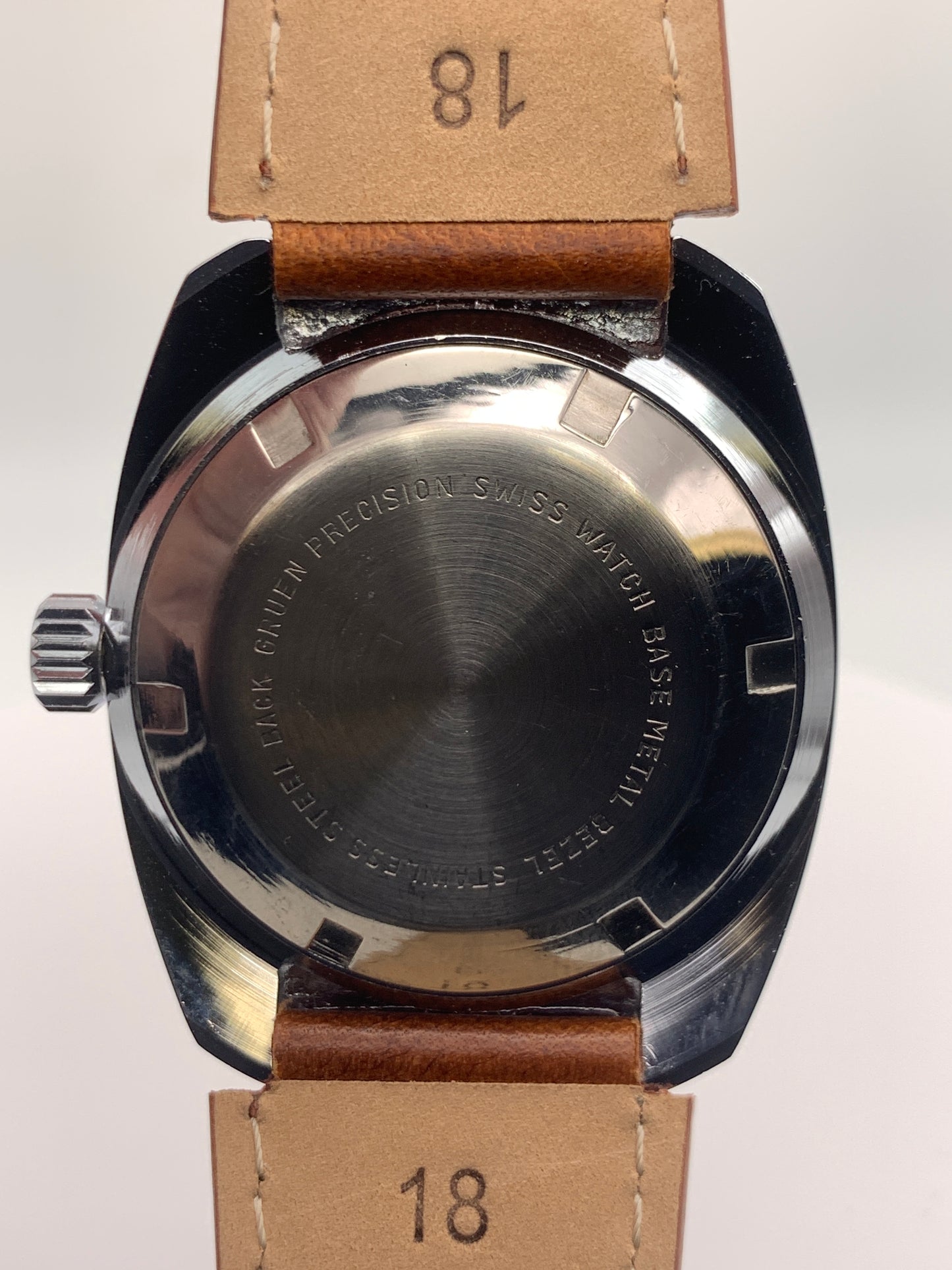 Full Moon. Neo Vintage. Fully Lumed Flieger B style. 36mm NOS Gruen case. Acrylic domed crystal. Seiko VH31 mecha-quartz.