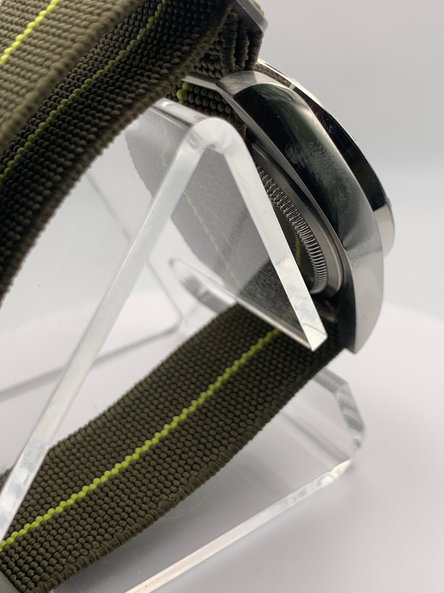 Moss Man. 38mm Engine turned stainless steel case. Sapphire crystal. Seiko NH38.