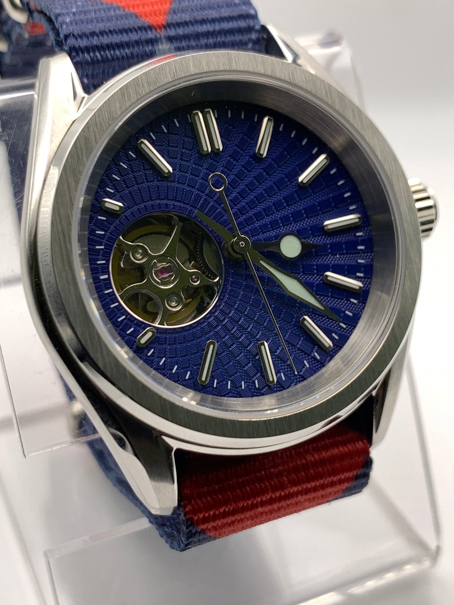 Blue Shift.  38mm Stainless steel. Sapphire crystal.  Seiko NH38.