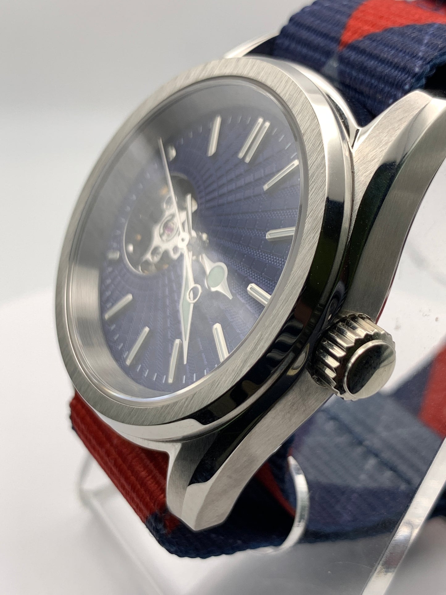 Blue Shift.  38mm Stainless steel. Sapphire crystal.  Seiko NH38.