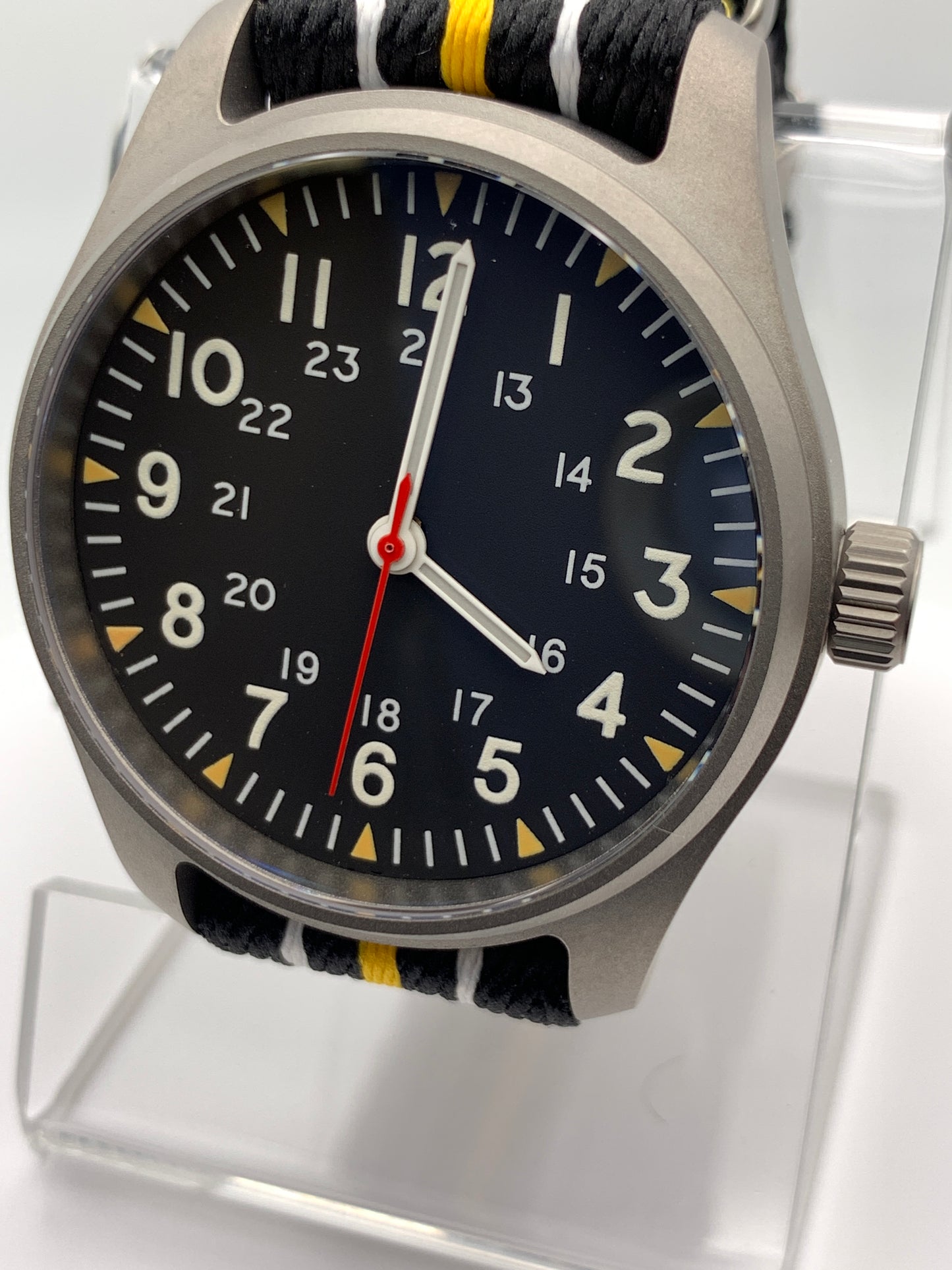 Titanium Field Watch. 39mm. Miyota 2039 Quartz.