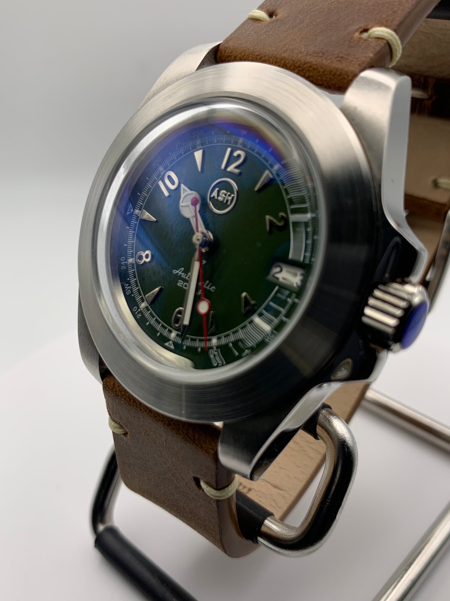 Skillset. Client custom. 40mm Brushed stainless steel case. Double dome mineral glass with AR. Seiko NH35.