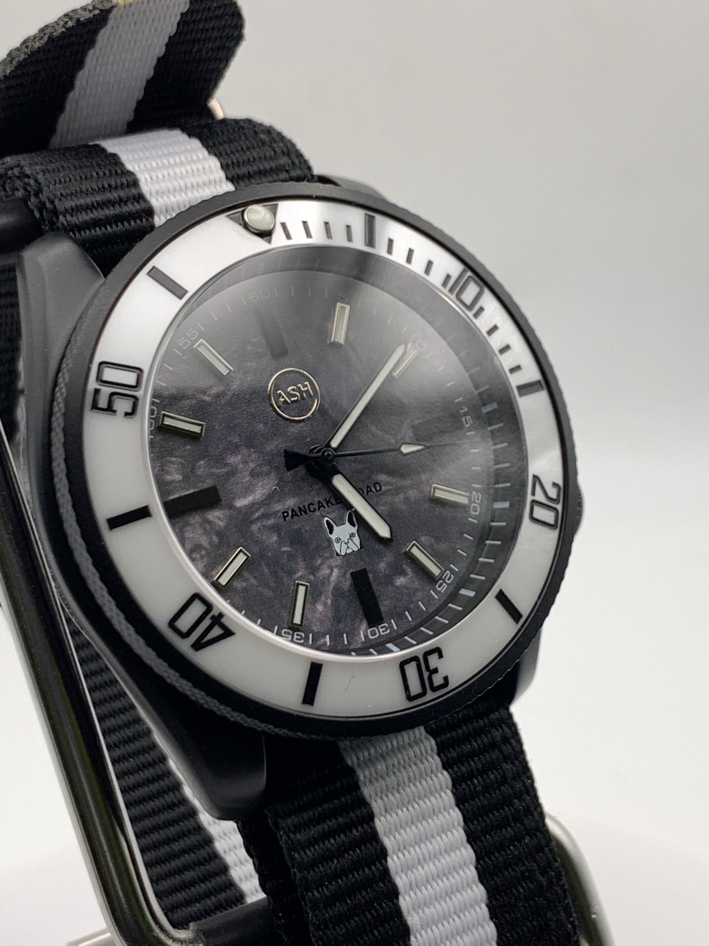 Jason Tribute #3 - 40mm PVD coated stainless steel. Sapphire crystal. Custom dial. Seiko NH38. 5 straps pictured included.
