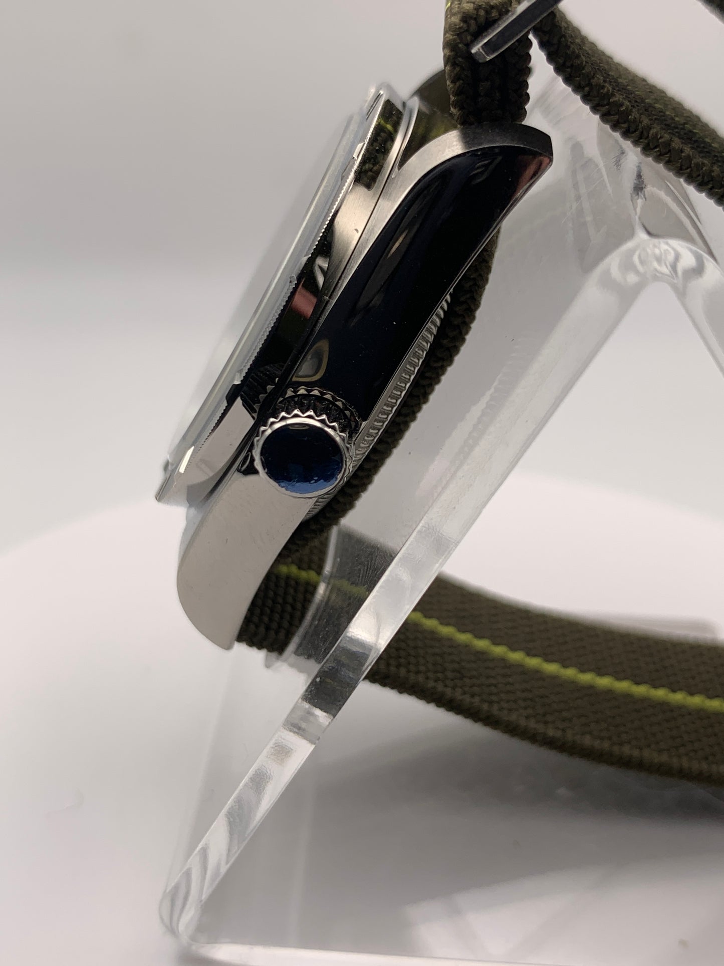 Moss Man. 38mm Engine turned stainless steel case. Sapphire crystal. Seiko NH38.