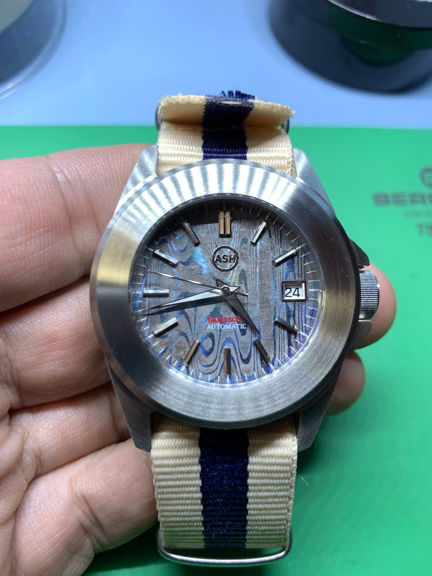 Ghost Fleet. 40mm brushed stainless steel case. Sapphire crystal. Seiko NH35.