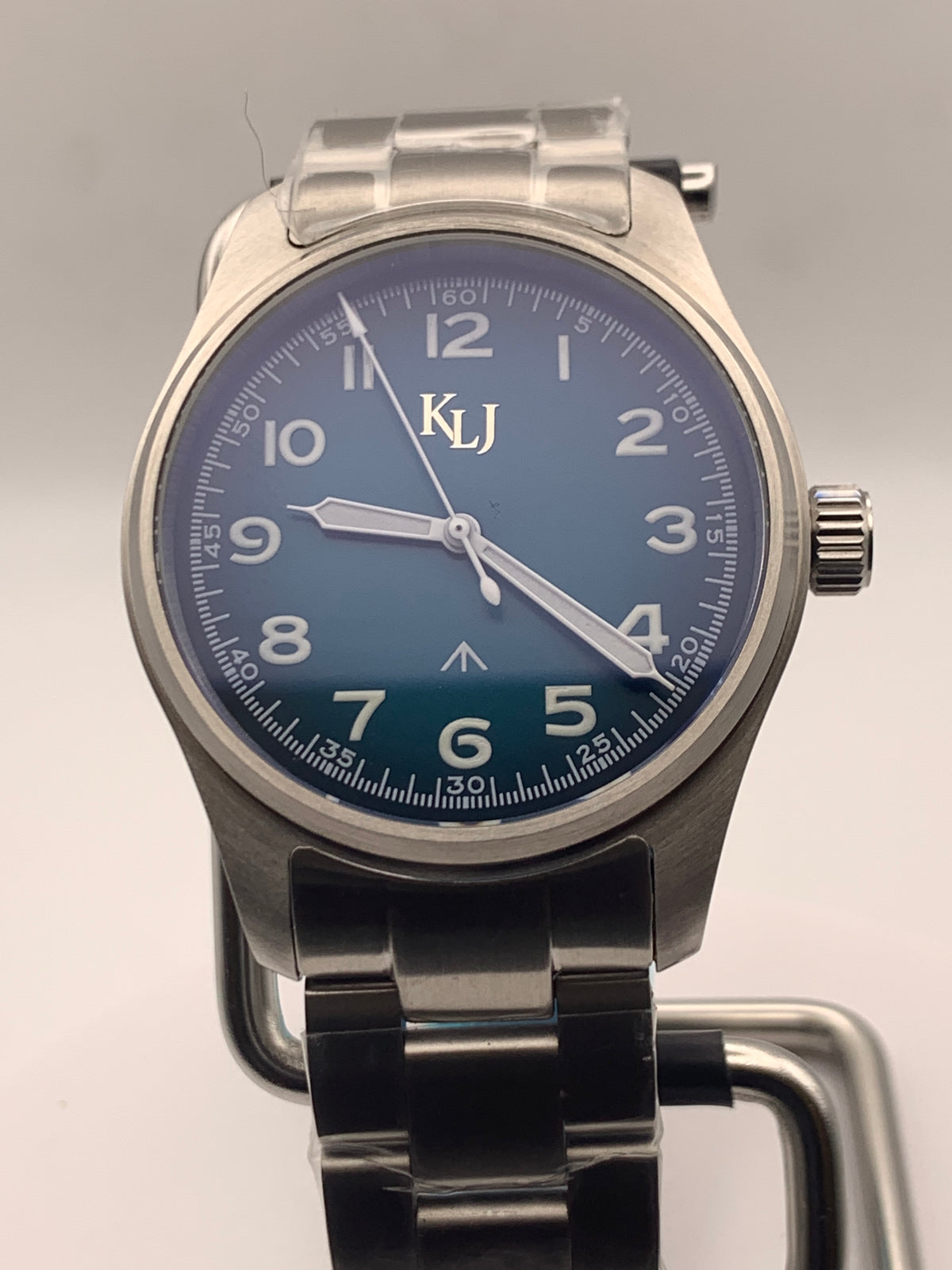 KLJ Custom - 39mm Brushed stainless steel. Sapphire crystal.  Seiko NH38.