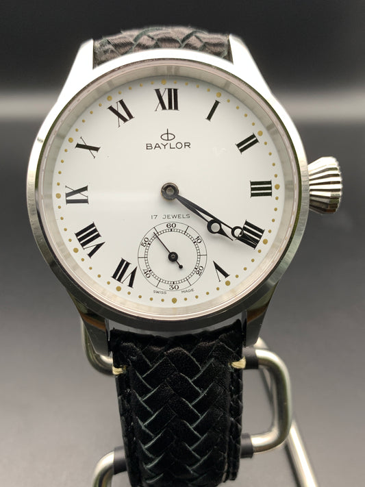 42mm Dress Watch. Baylor pocket watch marriage. Swiss ETA6498 movement.