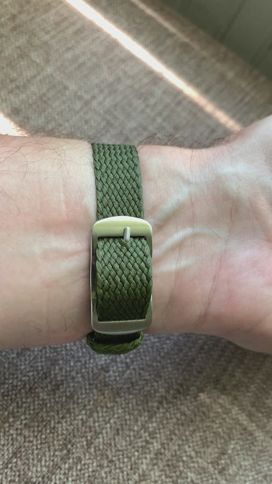 Feather 1.3 - Vintage 25mm plated brass 2 piece case.  38mm lug to lug. 16mm lug width. 8.5mm thick. Acrylic crystal. Miyota Super 2035 movement.